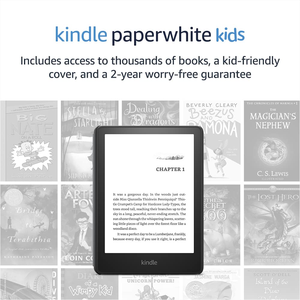  Kindle Paperwhite Kids – kids read, on average, more than an  hour a day with their Kindle, 16 GB, Robot Dreams : Clothing, Shoes &  Jewelry