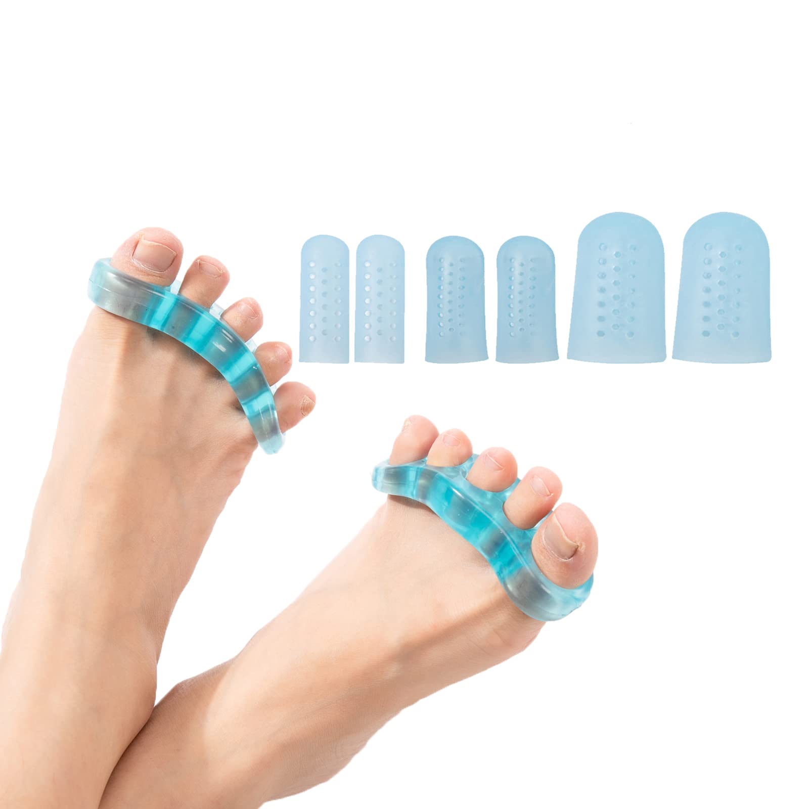 Toe Separators Gel Toe Stretcher Yoga Spacers Toes Stretching Restore  Overlapping Toes Realign Crooked Toes Hallux Valgus Relief Toe Straightener  fit Sizes 5-12 (Large (8 Count)) Large (10 Count)
