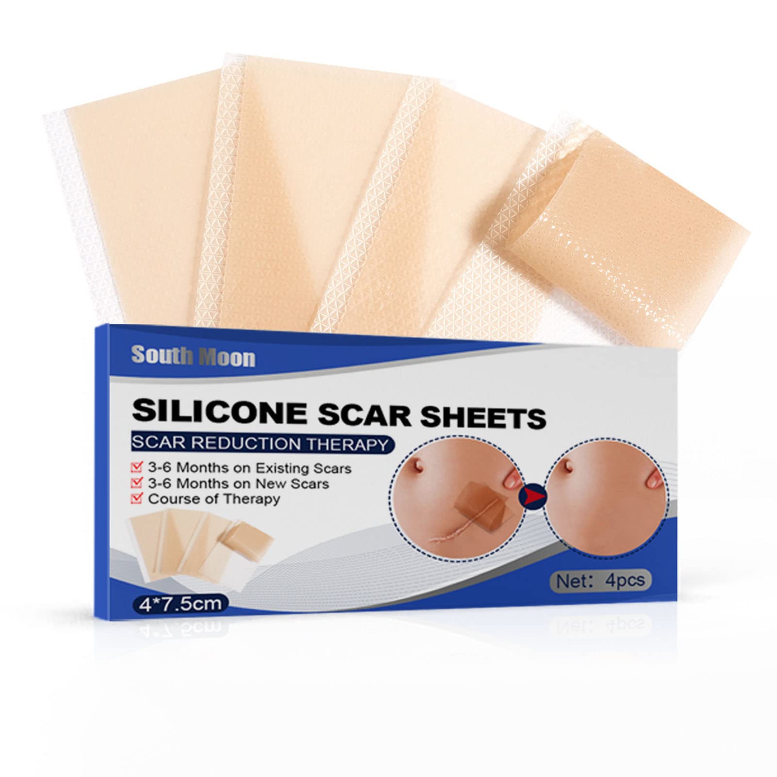 Silicone Scar Sheets Restore Delicate Skin Firm Adhesion Scar Removal  Silicone Tape Cuttable for Hyperplastic Scar (