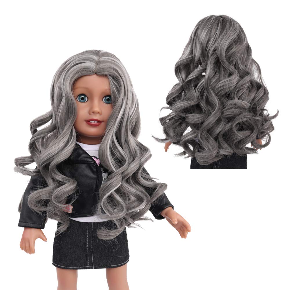 AIDOLLA Doll Wigs for 18'' American Dolls Girls Gift Heat Resistant Long  Curly Braids Hair Replacement Wigs for 18'' Dolls DIY Making Supplie (5)