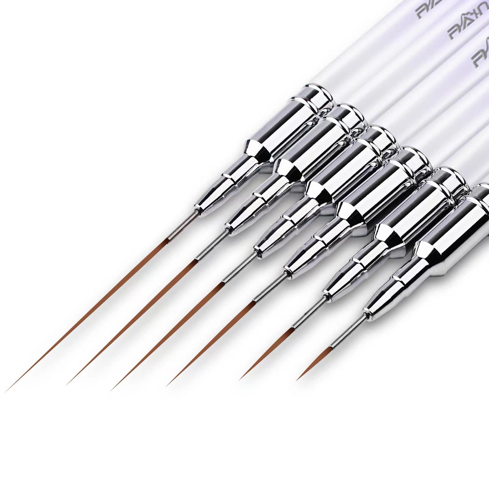 Nail Art Liner Brushes Gradient Metal Handle