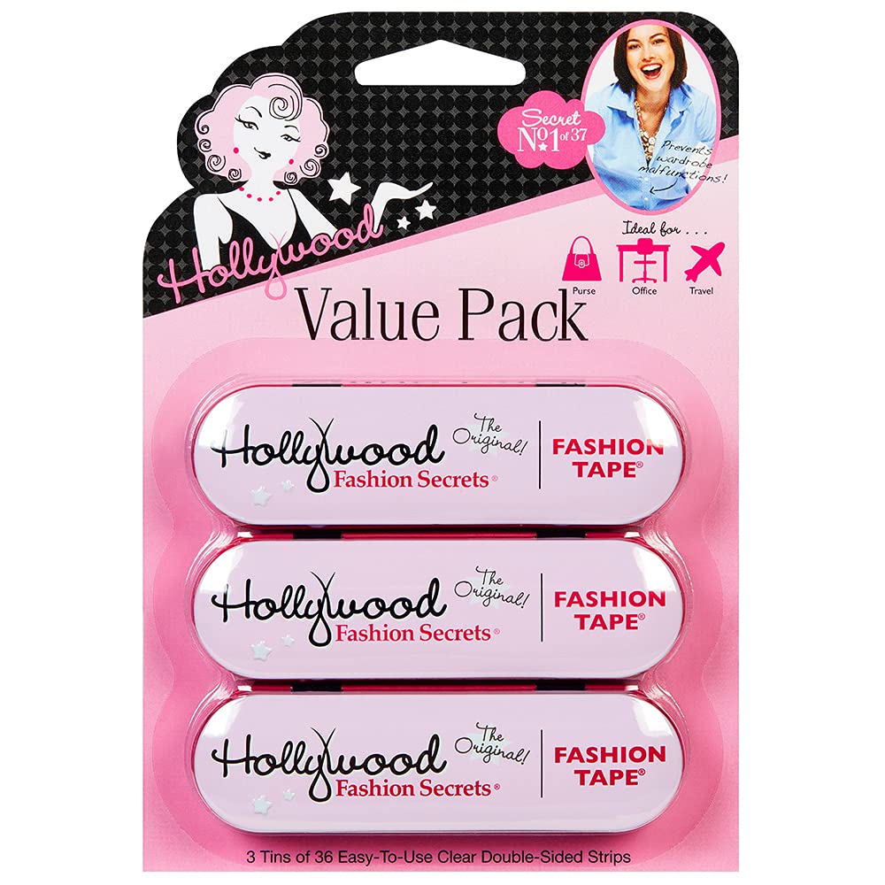 Hollywood Fashion Secrets Fashion Tape Double-Stick Apparel Tape Flat Pack,  36 Strips, 1-Pack