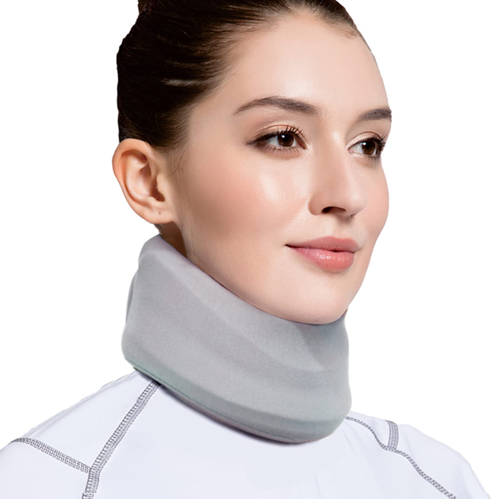 VELPEAU Neck Brace for Neck Pain and Support - Soft Cervical Collar for  Sleeping - Vertebrae Whiplash Wrap Aligns, Stabilizes & Relieves Pressure  in Spine for Women & Men (Stabilized, Grey, Medium