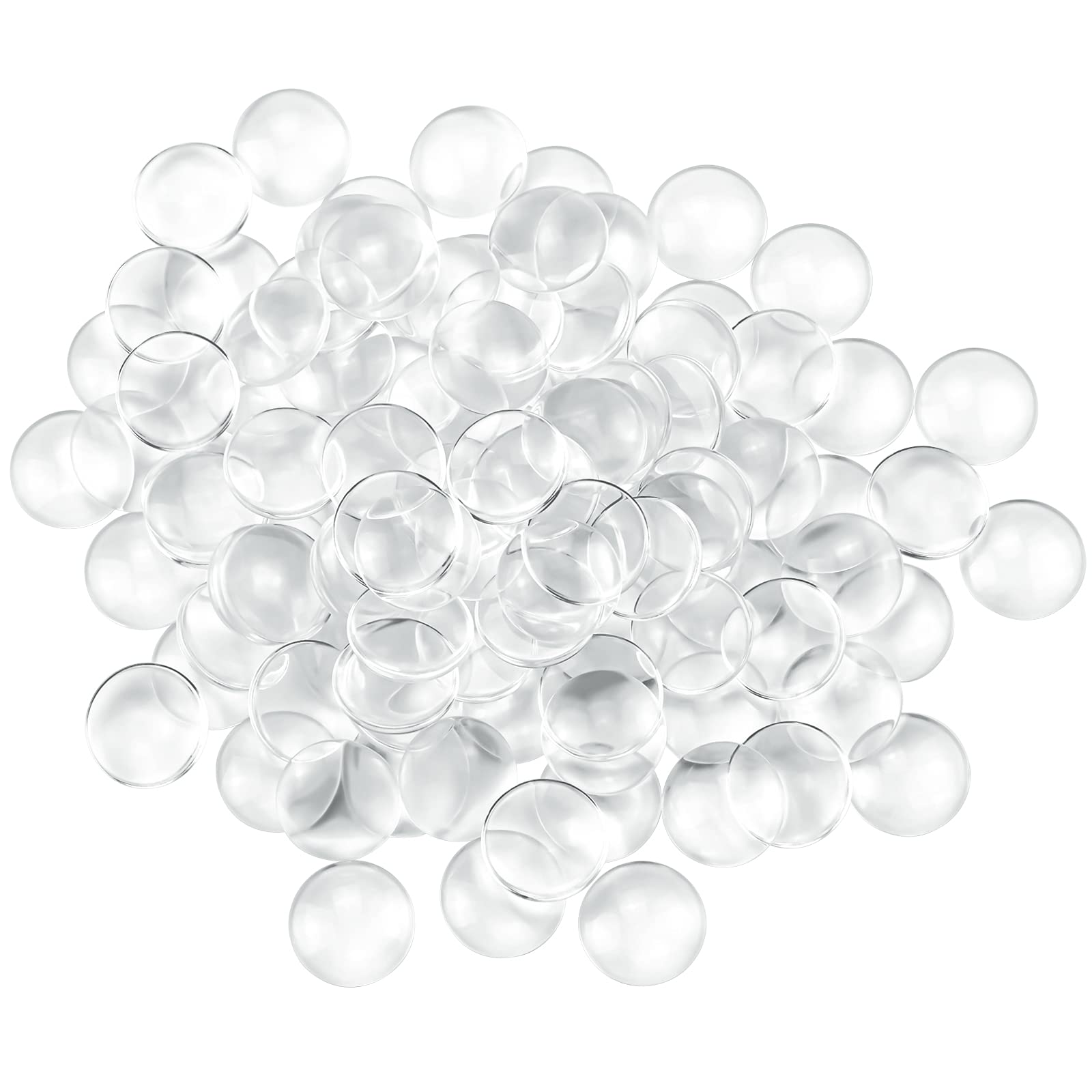 Acmer 100 Pieces Transparent Glass cabochons Clear Glass Dome