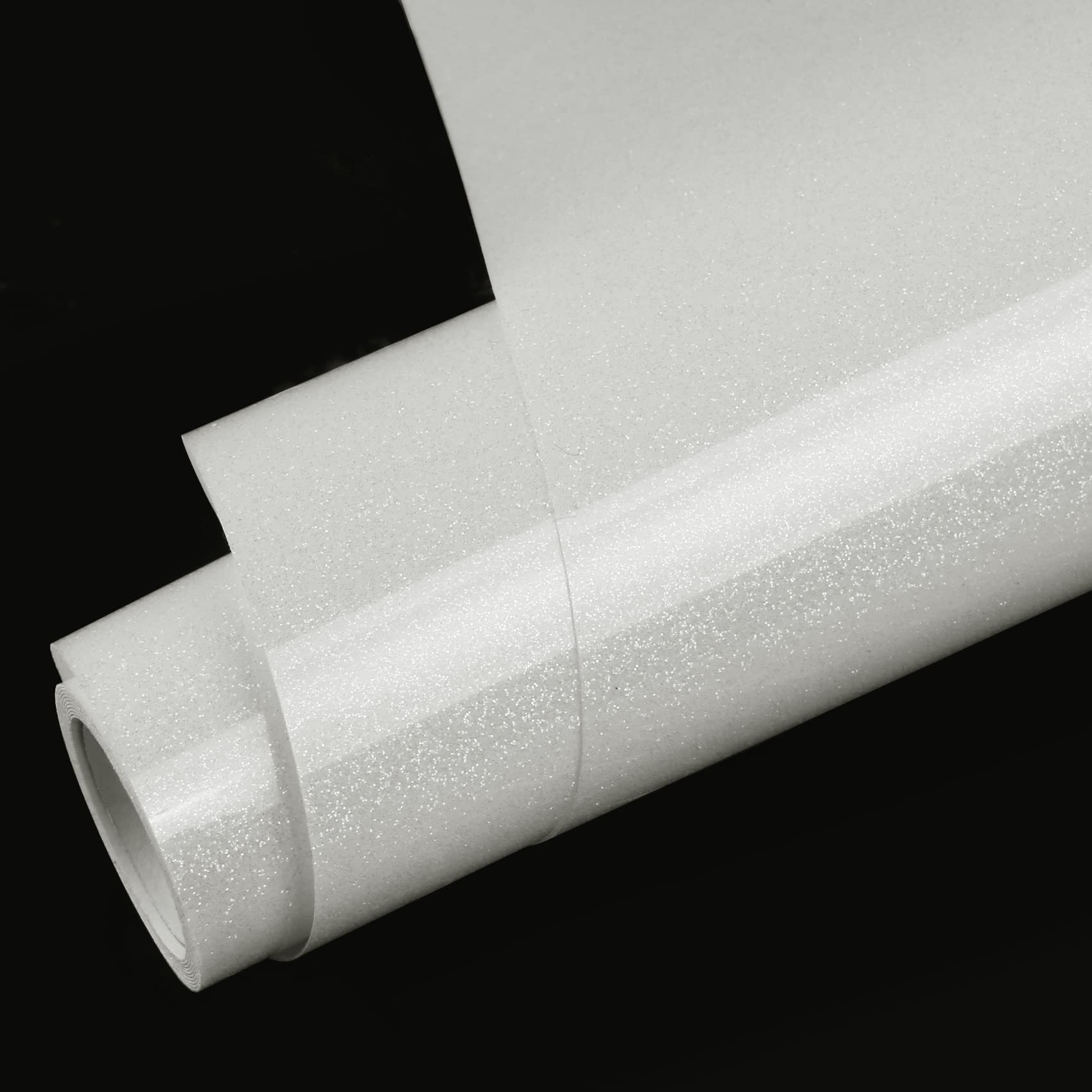 TORC White Glitter HTV Heat Transfer Vinyl Roll 12 inch x 5 ft