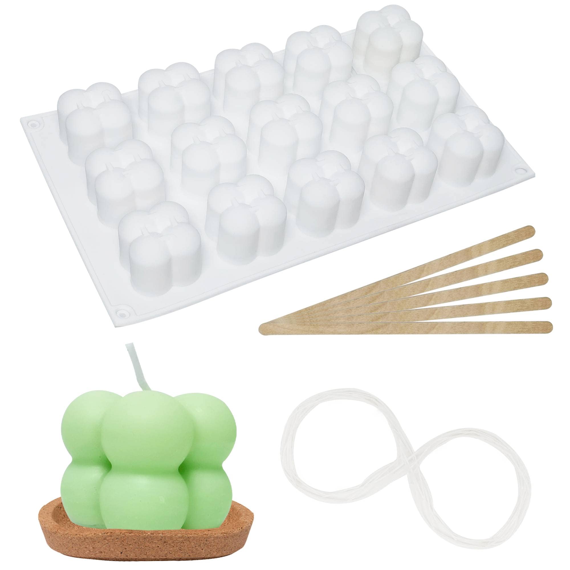 3D Bubble Candle Molds - 6 Cavity Bubble Cube Turkey