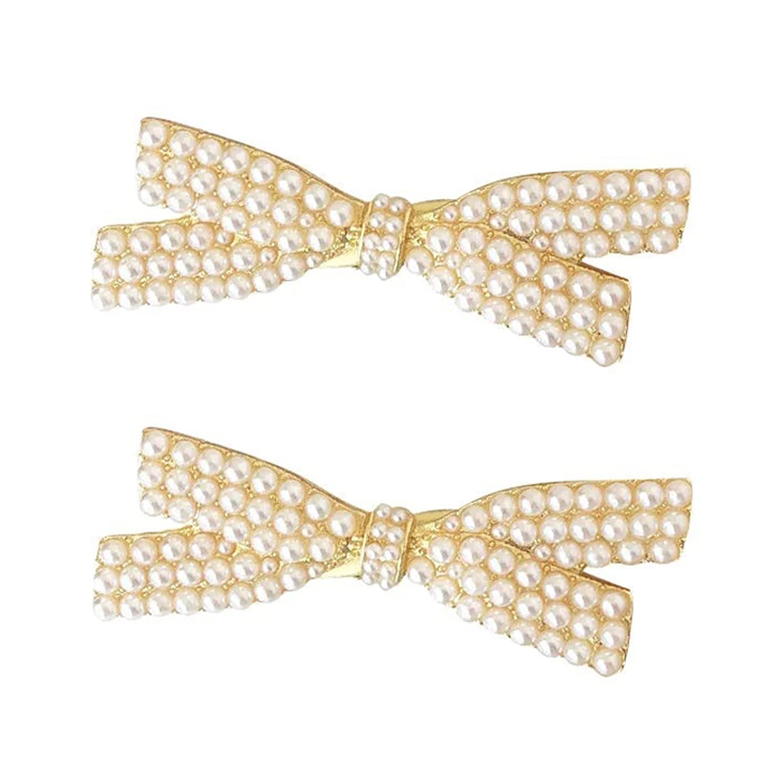 1pc Luxury Pearl Bow Hair Clip, Suitable For Daily Use