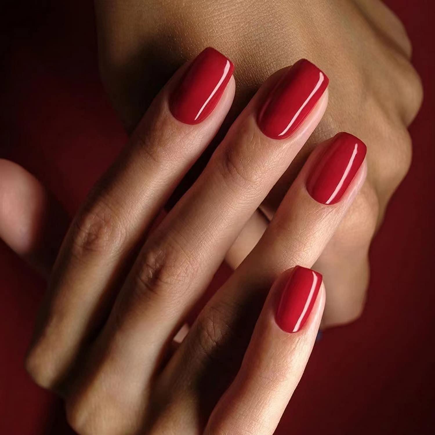 Short Red Nails - Temu