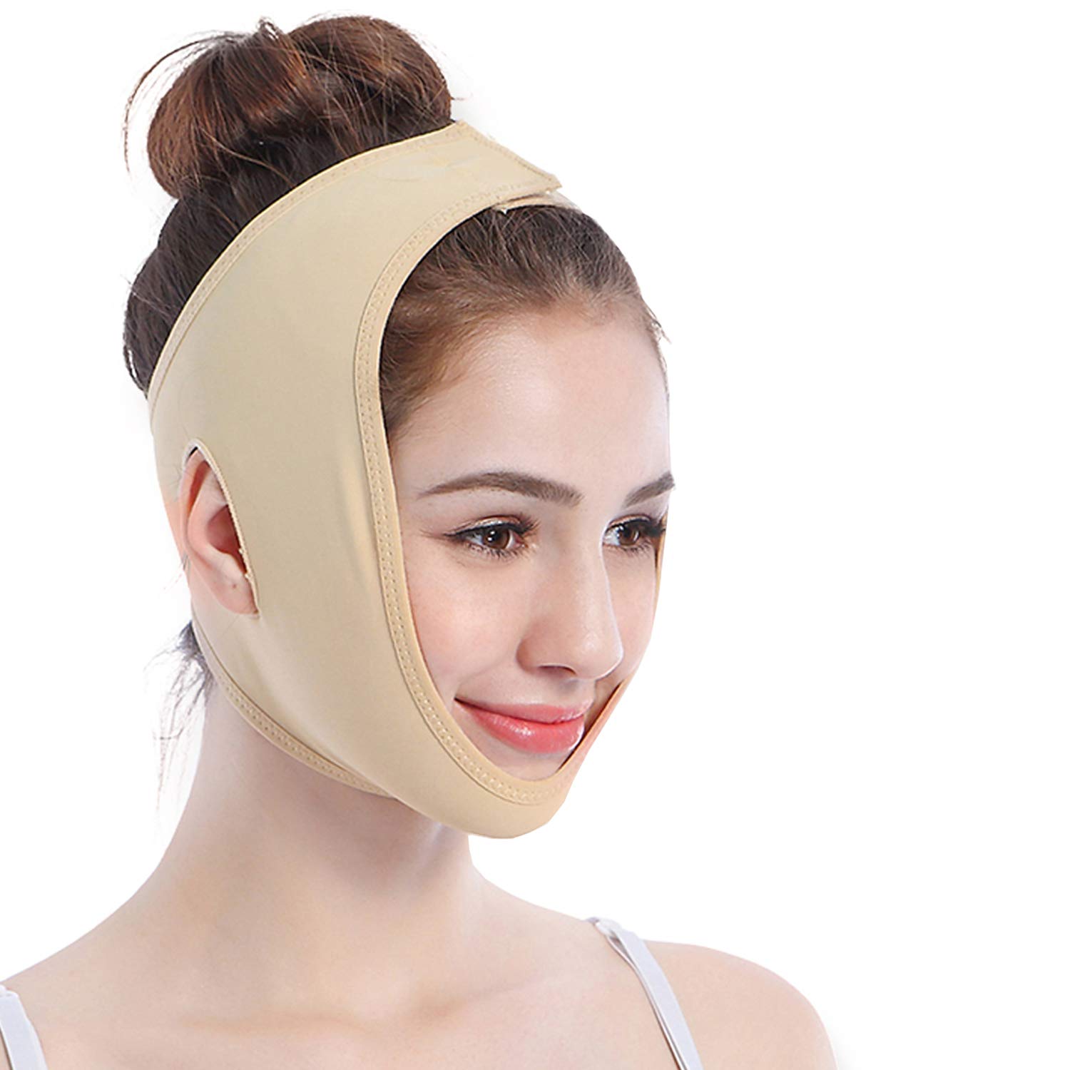 Aniboow Face Lifting Slimming Belt Facial Cheek V Line Shape Lift Up Thin  Mask Strap Face Smooth Breathable Bandage for Men and Women (XL)
