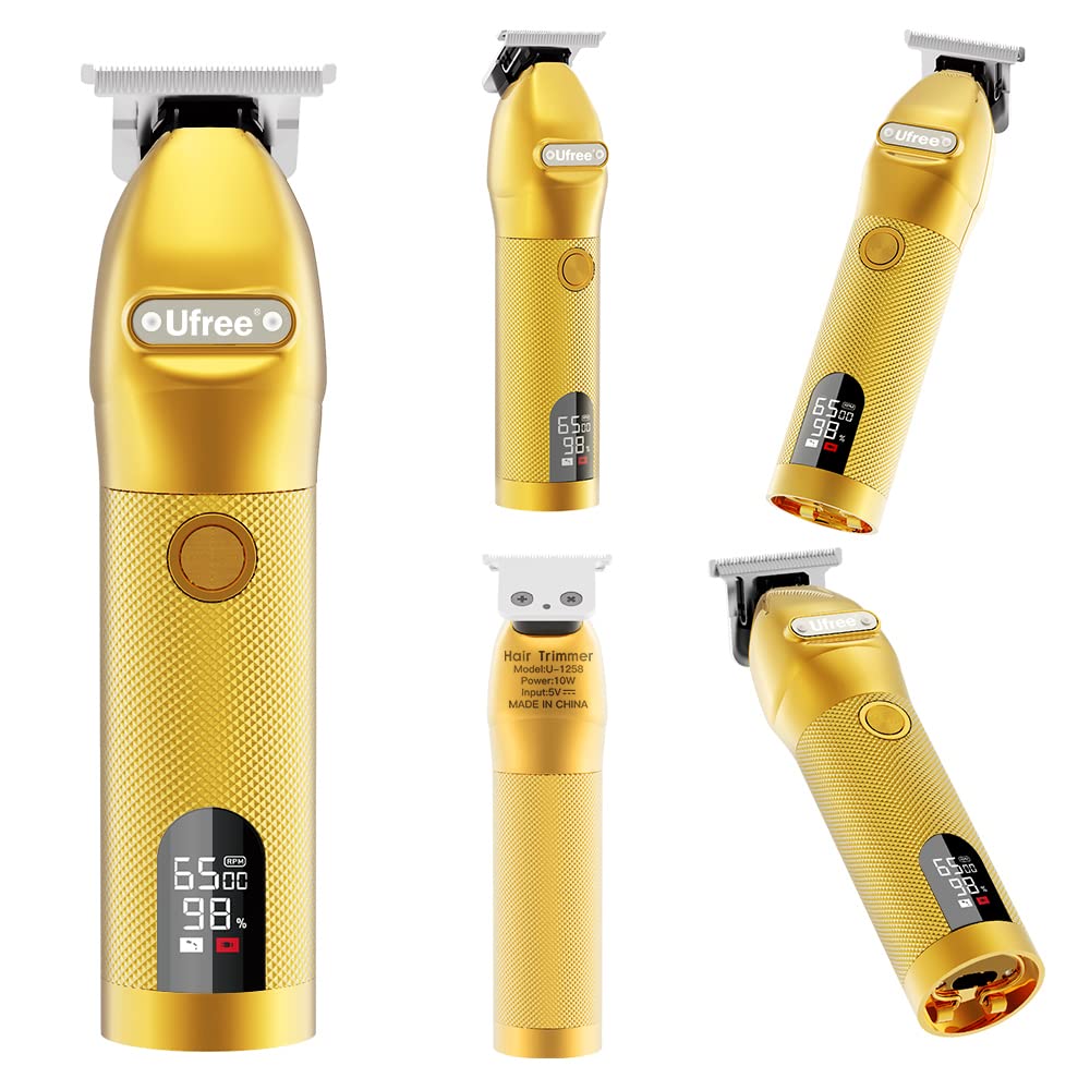 Professional T Blade Hair Trimmers Zero Gapped Hair Clippers for Men  Cord/Cordless Rechargeable Hair Liners Clipper Metal Hair Cutting for  Head/Beard - Gold