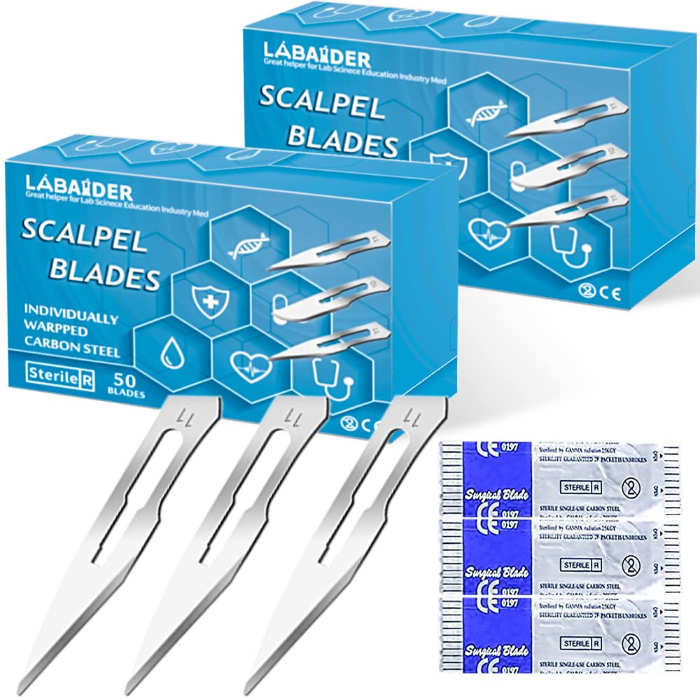 Surgical Grade Blades 11 100pcs Sterile Scalpel Blades Individually