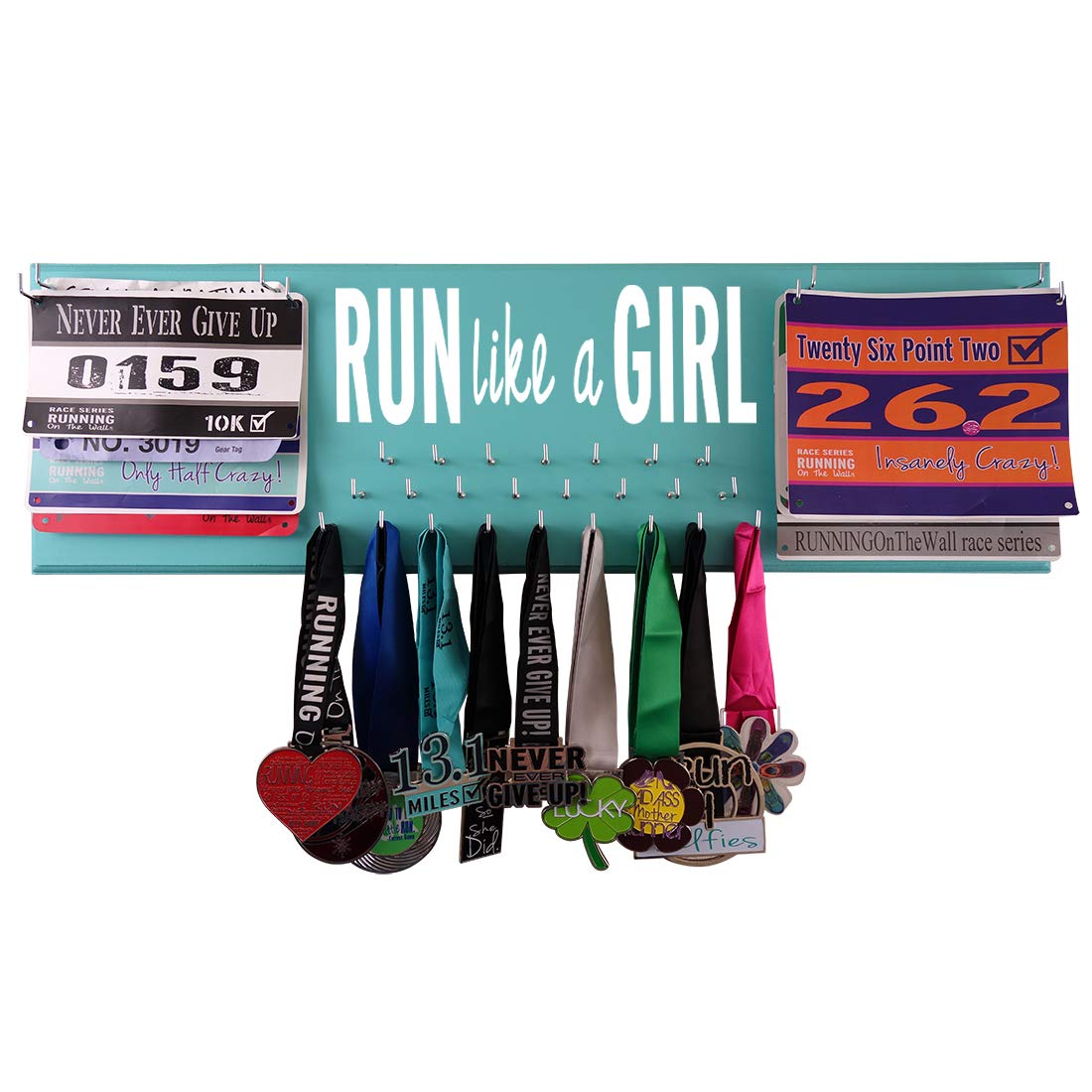 Running Large Hooked on Medals and Bib Hanger - Running Inspiration