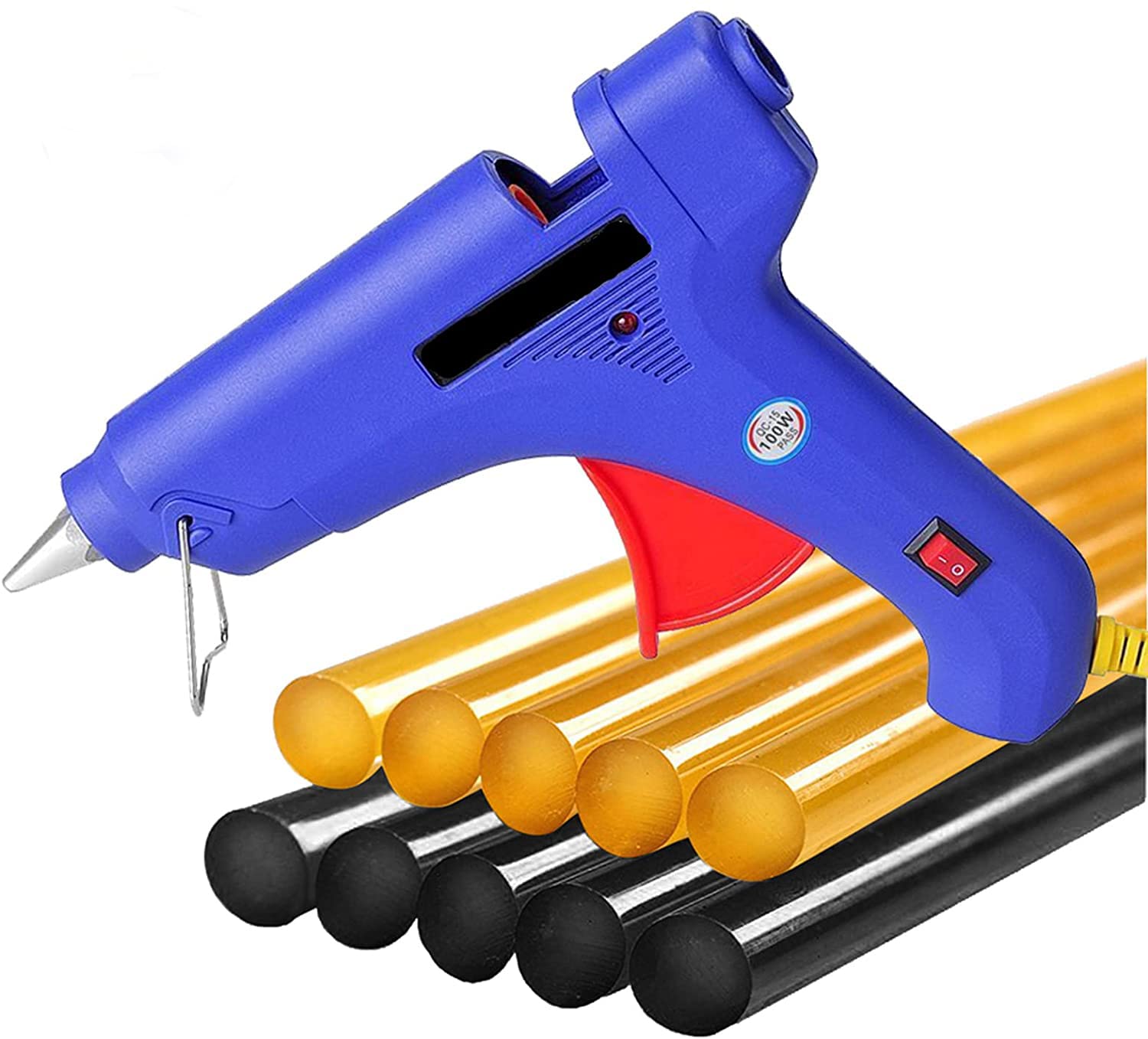 Fafeicy Hot Glue Gun 100W AC100‑240V, Hot Melting Glue Gun, Craft Glue Guns  for Home Maintenance, Material Gluing, Quick Repairs, DIY Small Craft