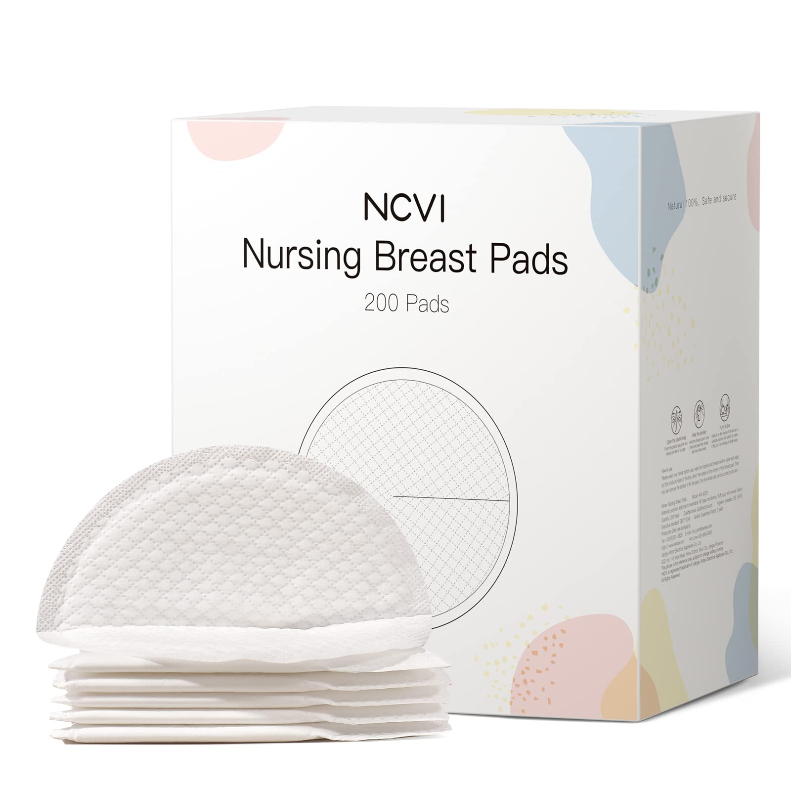 NCVI Disposable Nursing Breast Pads for Women -Ultra Thin Breastfeeding  Milk Pads (200 Counts)