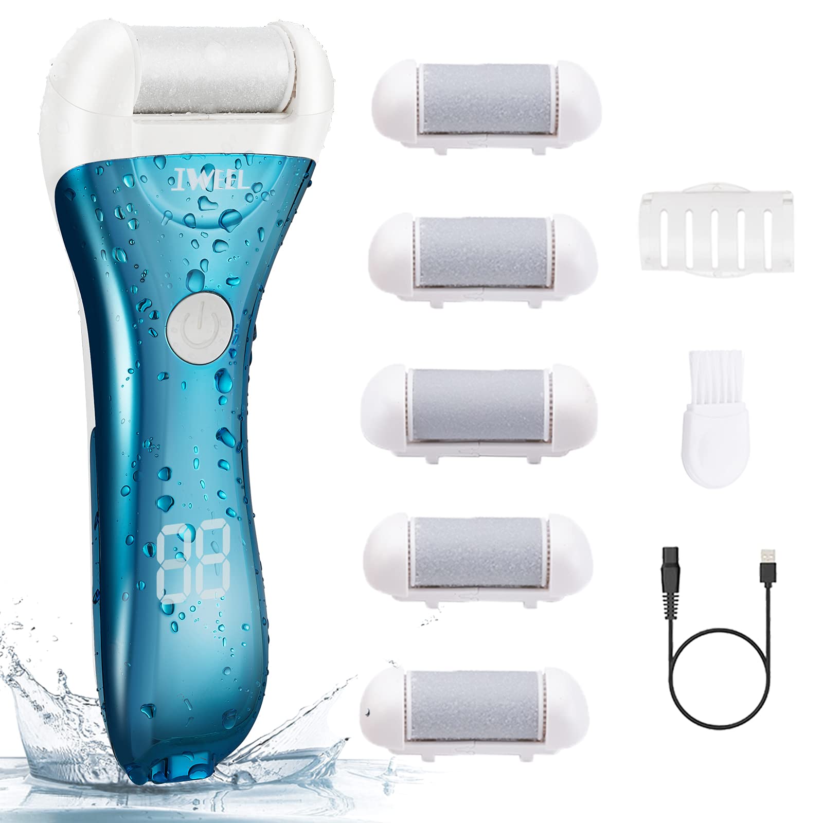 Electric Callus Remover for Feet, 2 Speed Electric Foot File, Rechargeable  Foot Scrubber Pedicure kit for Cracked Heels and Dead Skin with 3 Roller  Heads.