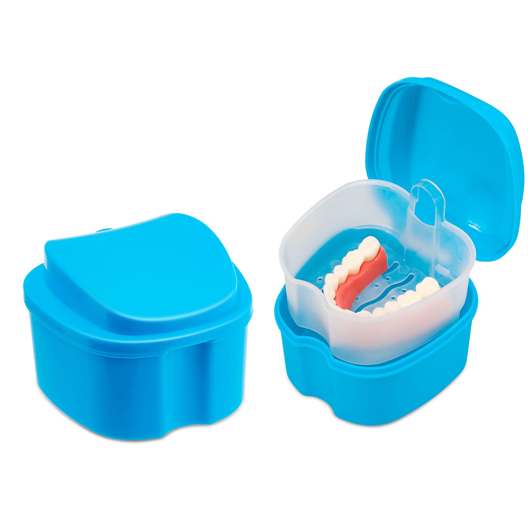 Dental Orthodontic Retainer Case Cleaning with Strainer Basket