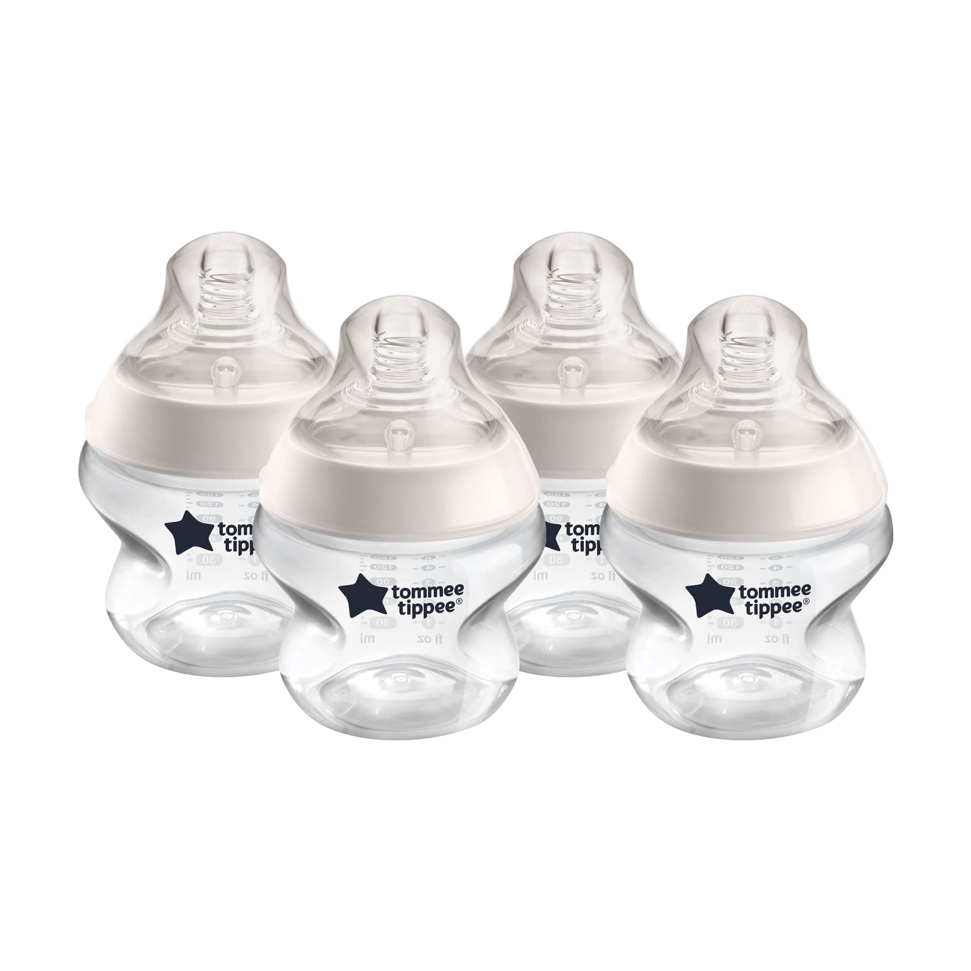 Tommee Tippee Closer To Nature Baby Bottles Extra Slow Flow Breast-Like  Nipple With Anti-Colic Valve (5oz 4 Count)