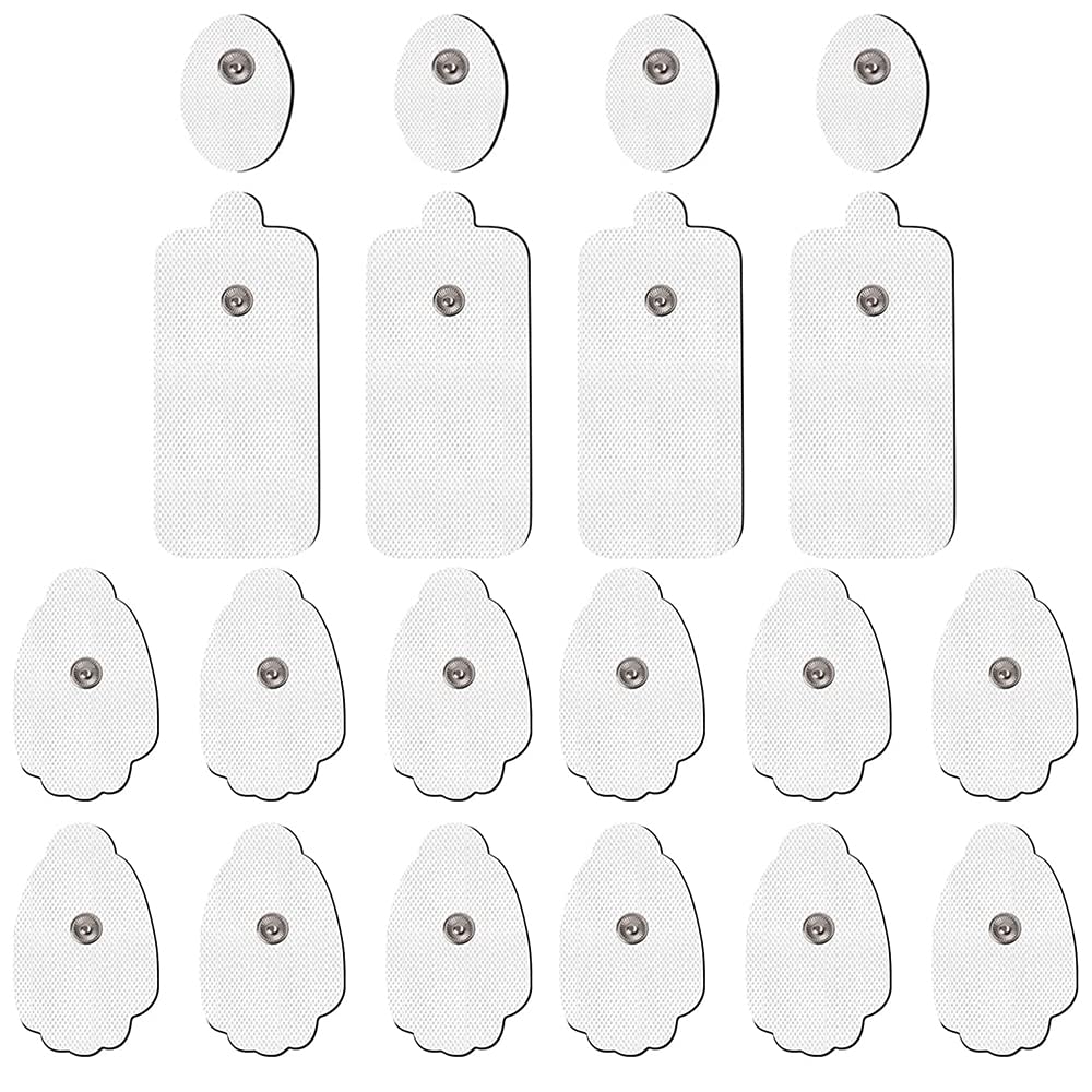 TENS/EMS Unit Replacement Pads NURSAL 20 Pack 3.5mm Snap Electrode Pads