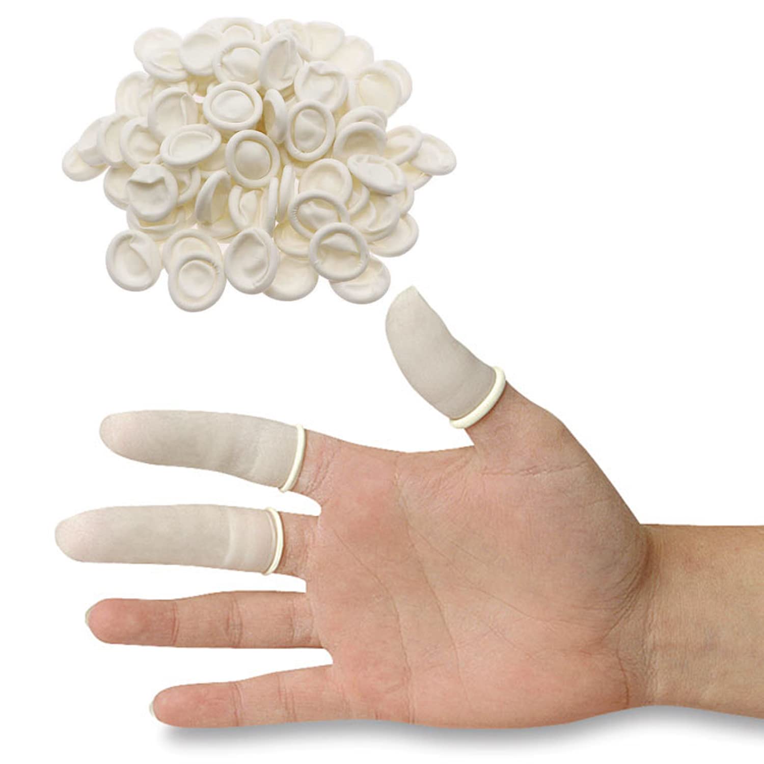 Latex Finger Cots 100PCS Anti Static Disposable Waterproof Finger Latex Finger Cots 100PCS Anti Static Disposable Waterproof Finger