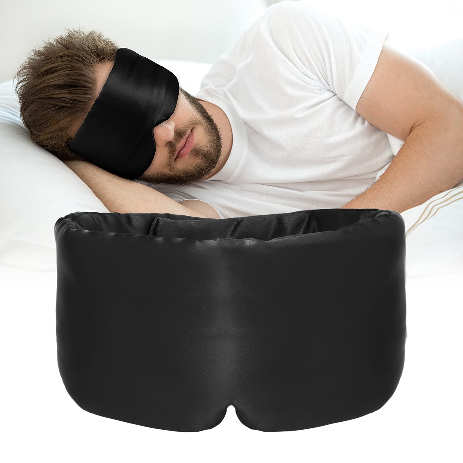 Dermoer Sleep Mask for Women & Men - 100% Light-Blocking