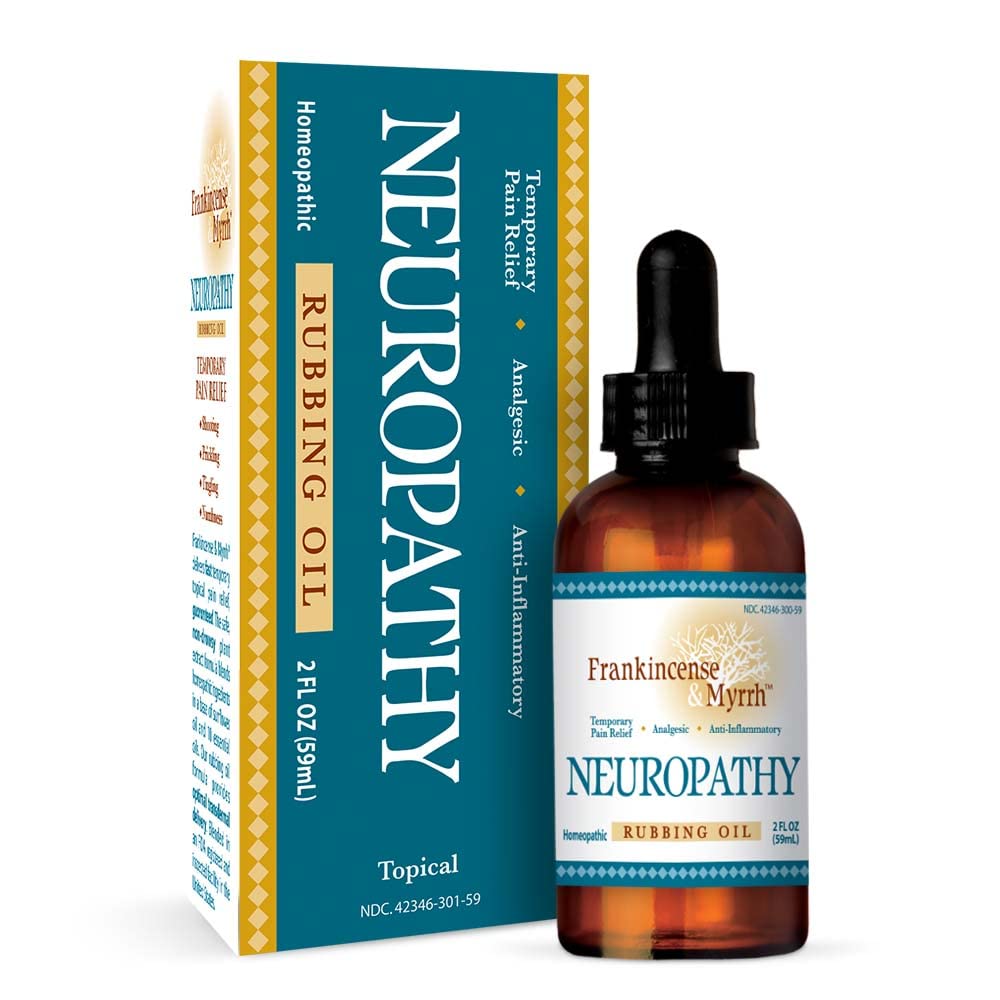 Frankincense & Myrrh Neuropathy Rubbing Oil, Nerve Pain Relief