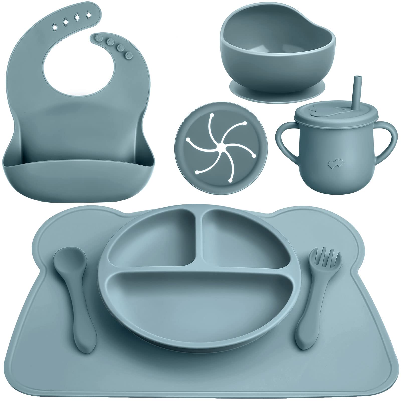 Suction Divider Plate & Spoon Set