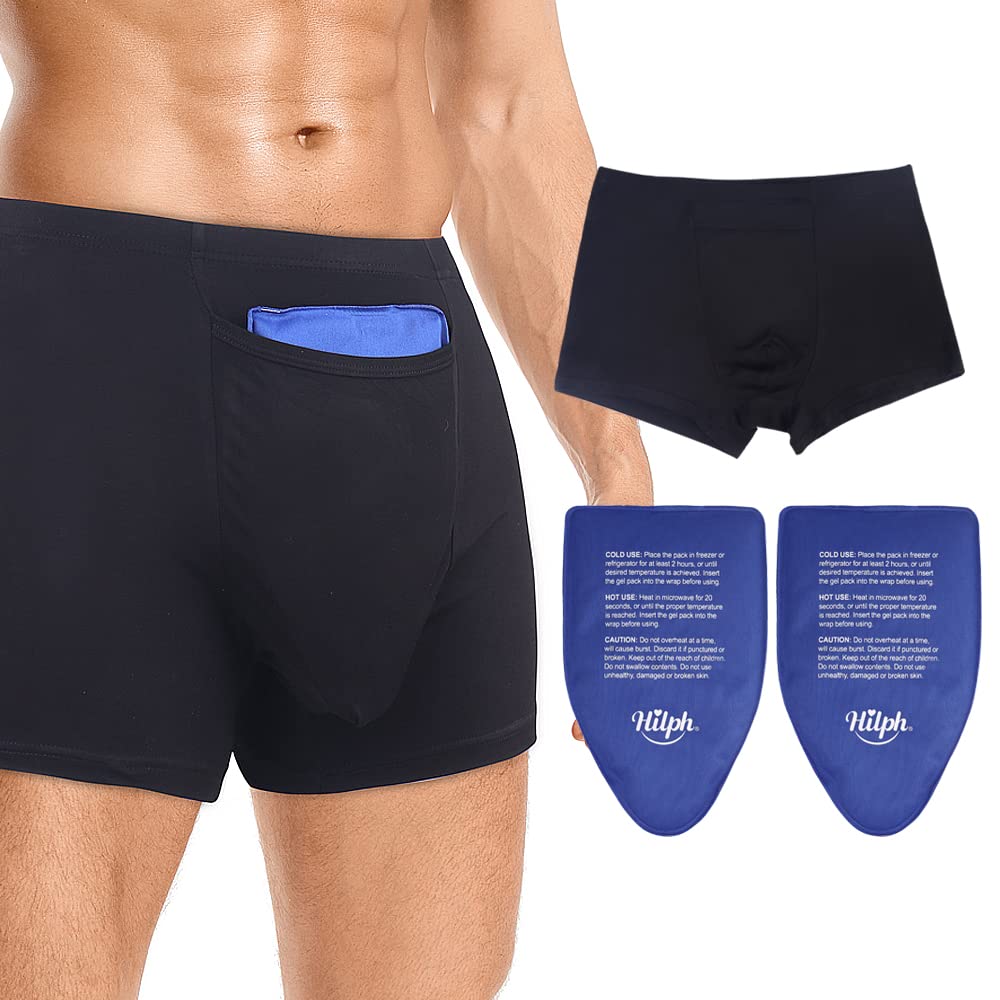 Hilph Vasectomy Underwear for Men Vasectomy Gift for Men with 2 Cold Packs  for Testicular Support