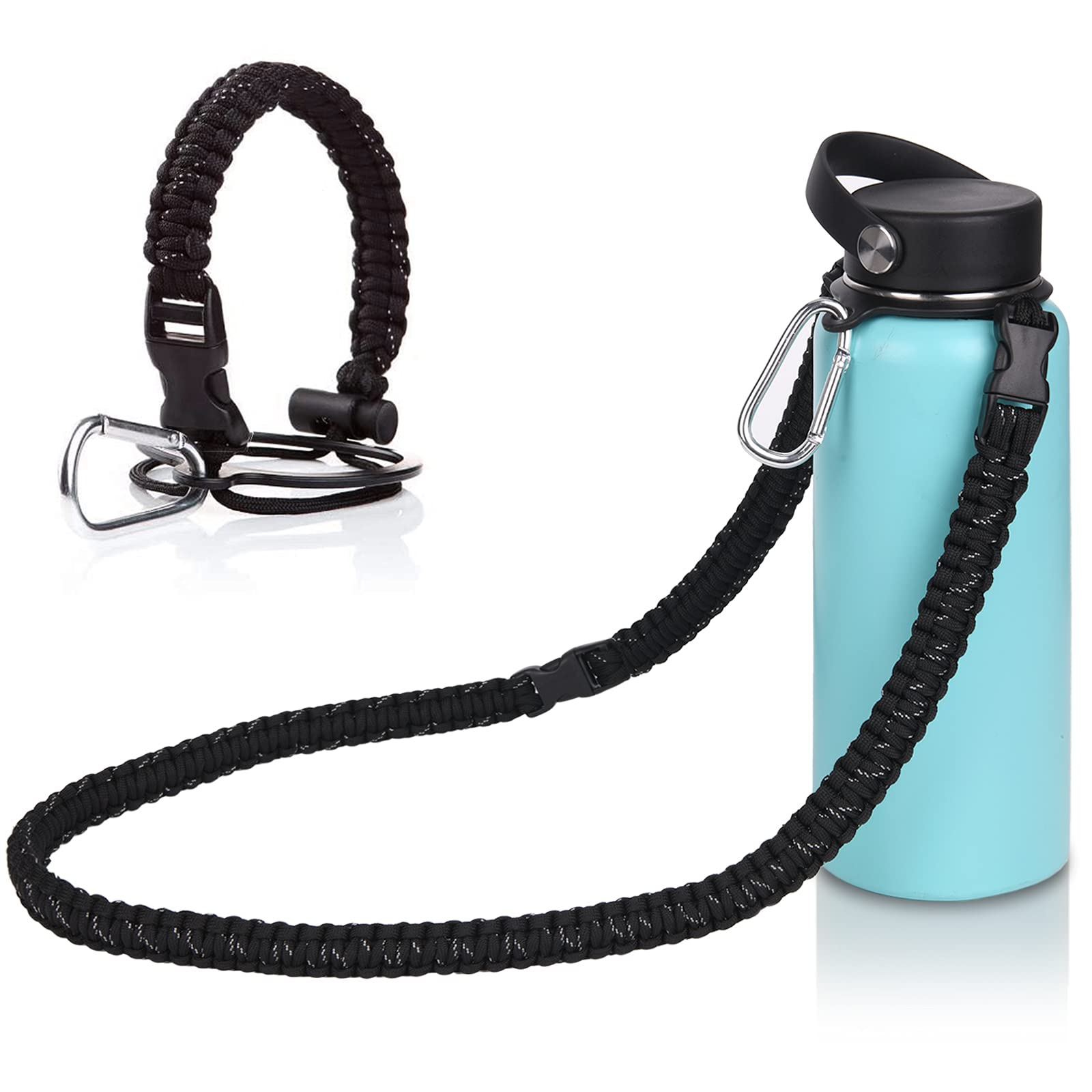  Volhoply 40 oz Insulated Water Bottles Paracord Handle