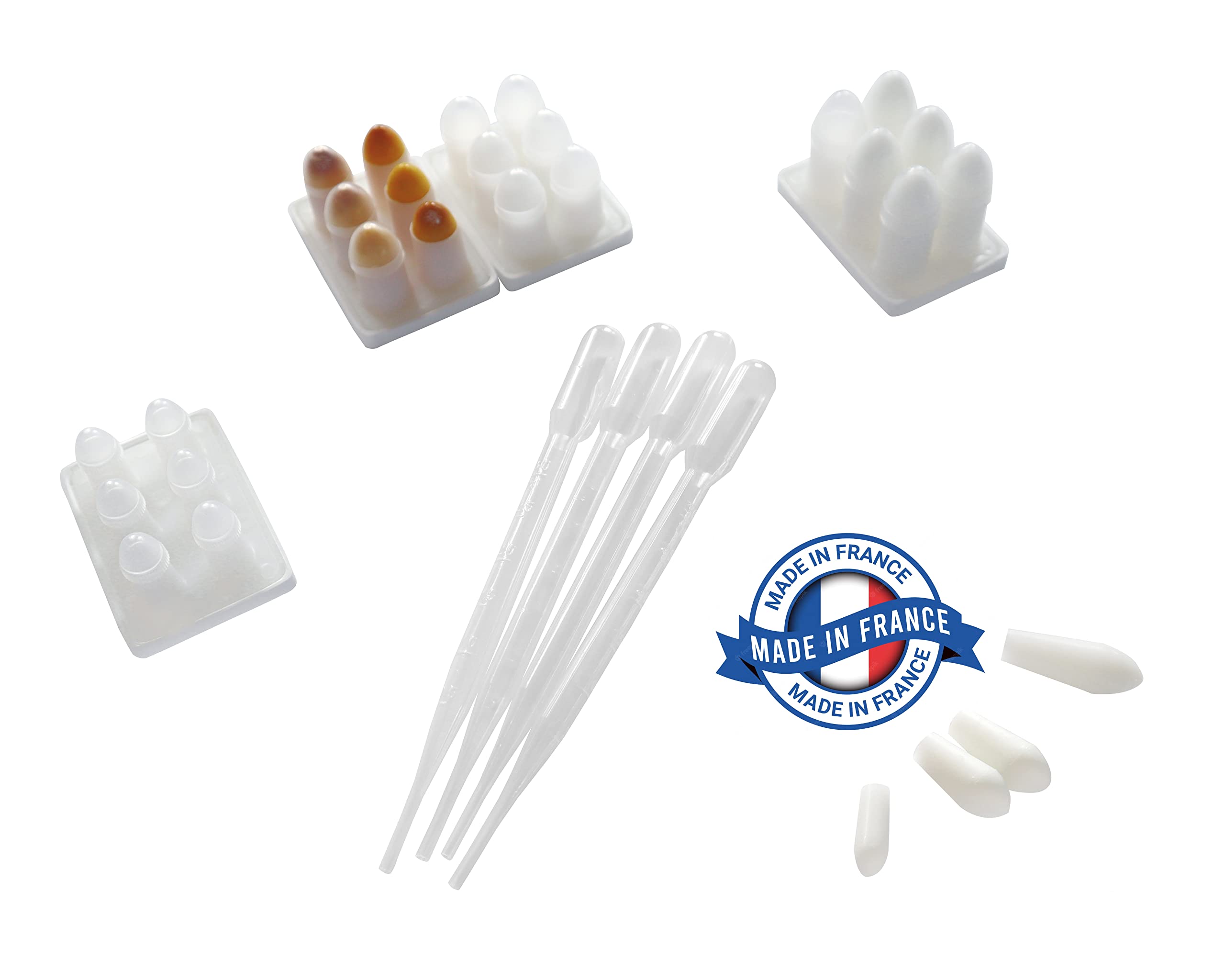 Suppository Molds Kit - Made in France 3 Sizes (1ml 2ml 3ml) Reusable Suppositories  Mold - 4 Trays