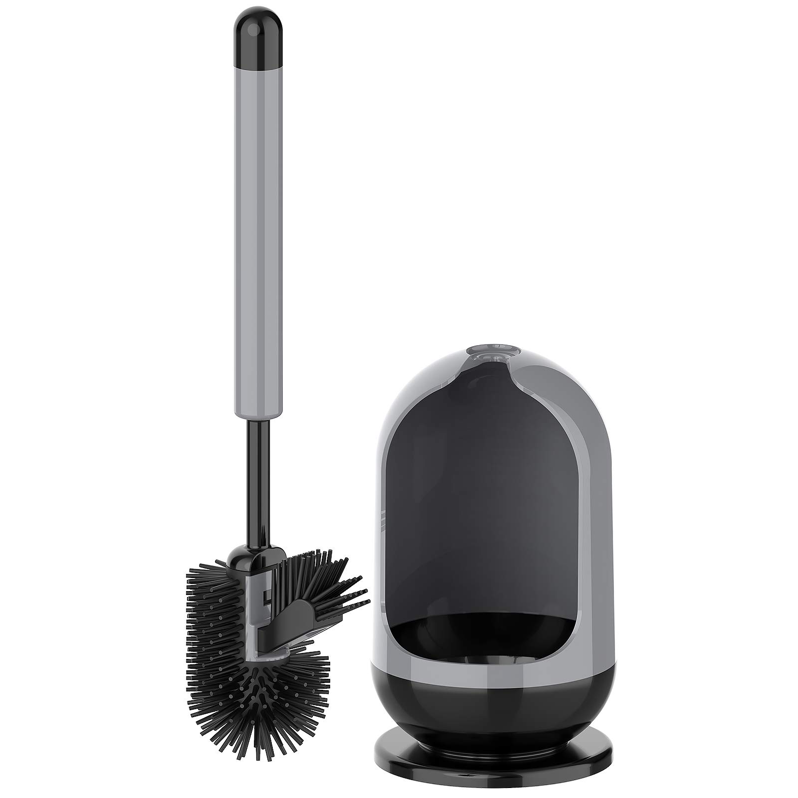 MR.SIGA Toilet Bowl Brush and Holder for Bathroom, Non-Scratch TPR