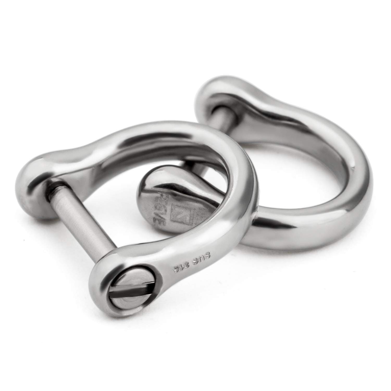 TISUR Titanium Round Carabiner Clip,Spring Hook Key Ring,Small