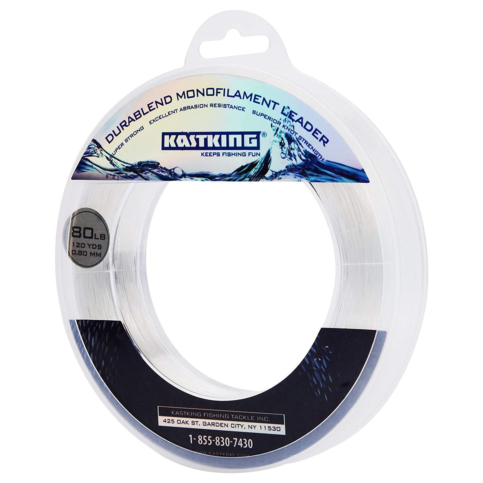 KastKing DuraBlend Monofilament Leader Line - Premium Saltwater Mono Leader  Materials - Big Game Spool Size 120Yds/110M