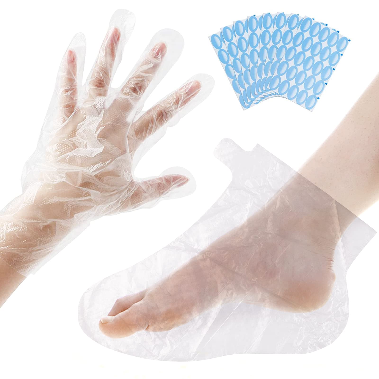 200 Pcs Paraffin Wax Bath Liners Hands & Feet, Disposable Plastic
