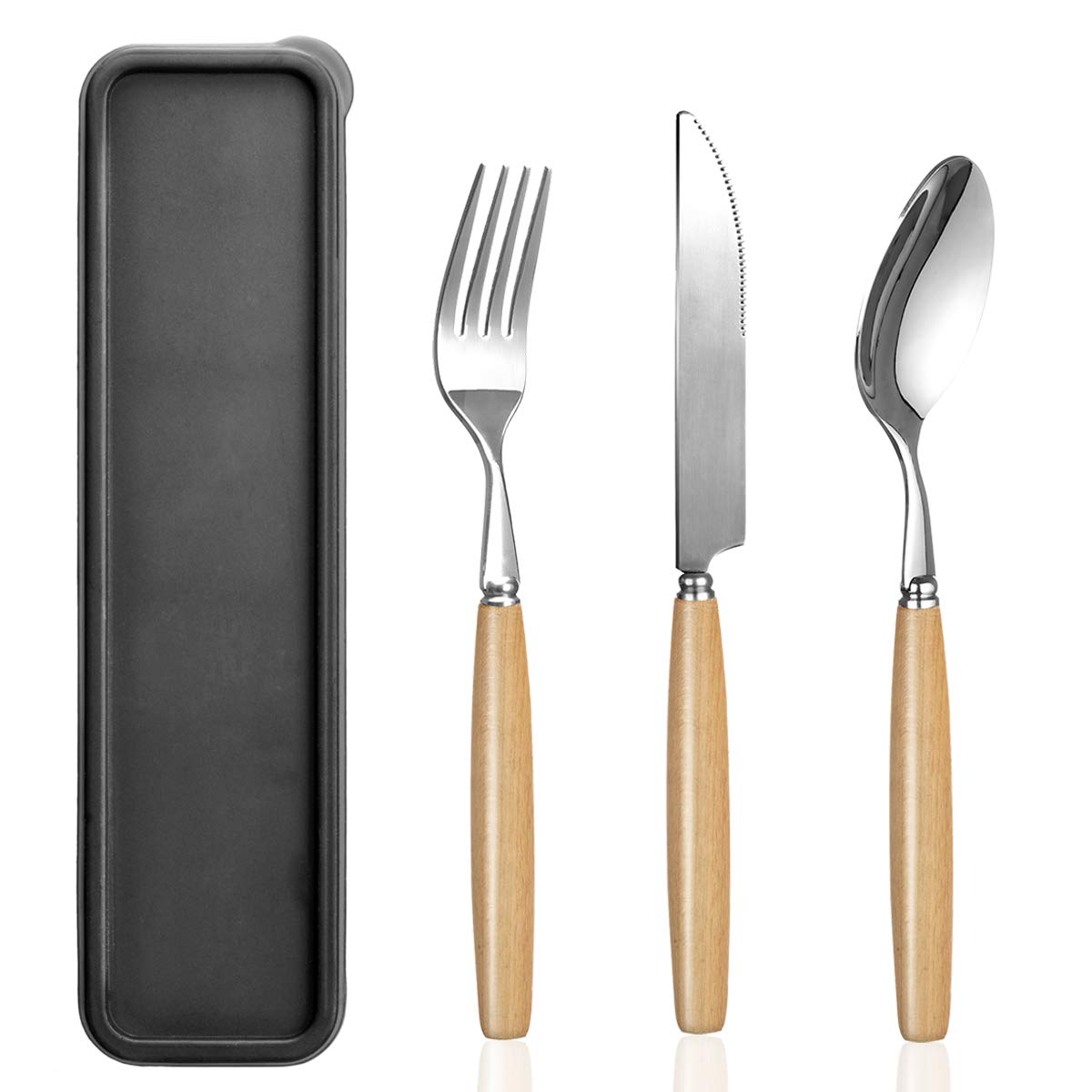 Portable Utensils Set with Case,Reusable Office Flatware