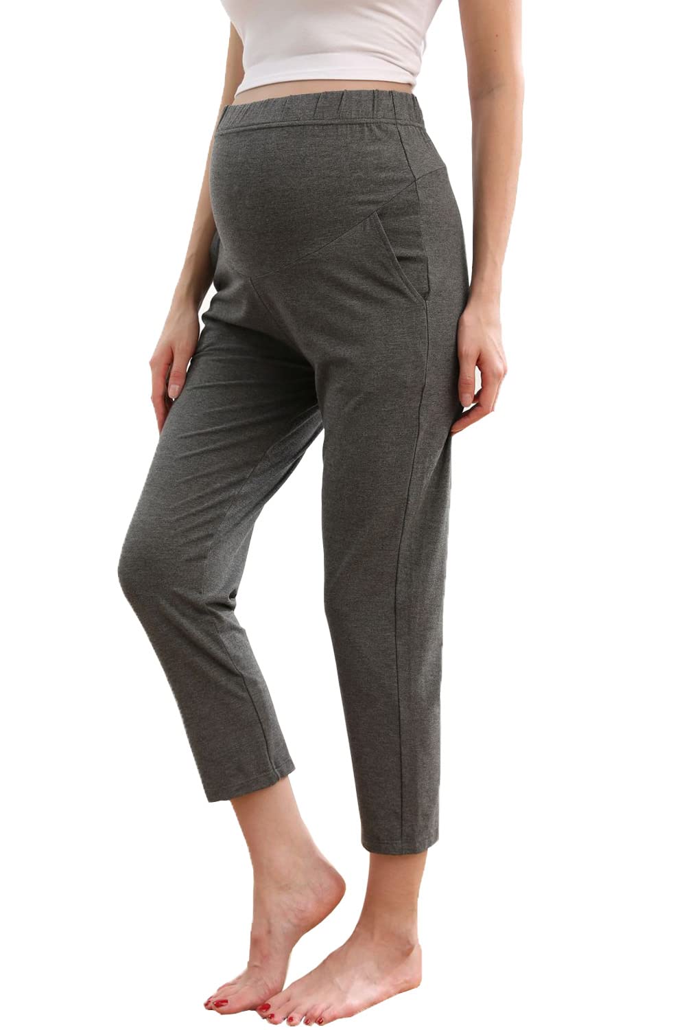 Spring Thin Cotton Linen Maternity Pants Casual High Waist Belly Pants  Clothes for Pregnant Women 9/10 Length Pregnancy Trousers Color: Black,  Maternity Size: M | Uquid shopping cart: Online shopping with crypto  currencies