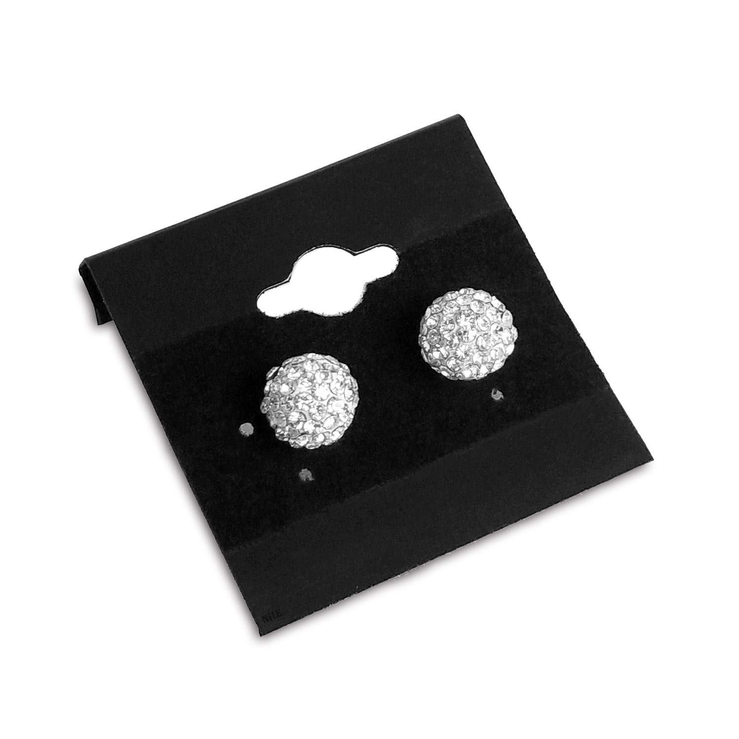 Mooca Plain 1.5 x 1.5 Black Hanging Earring Cards Earring Card Holder  Earring Display Cards for Ear Studs Velvet Plastic Display Earring Card  Holder for Jewelry Accessory Display 100 Pieces