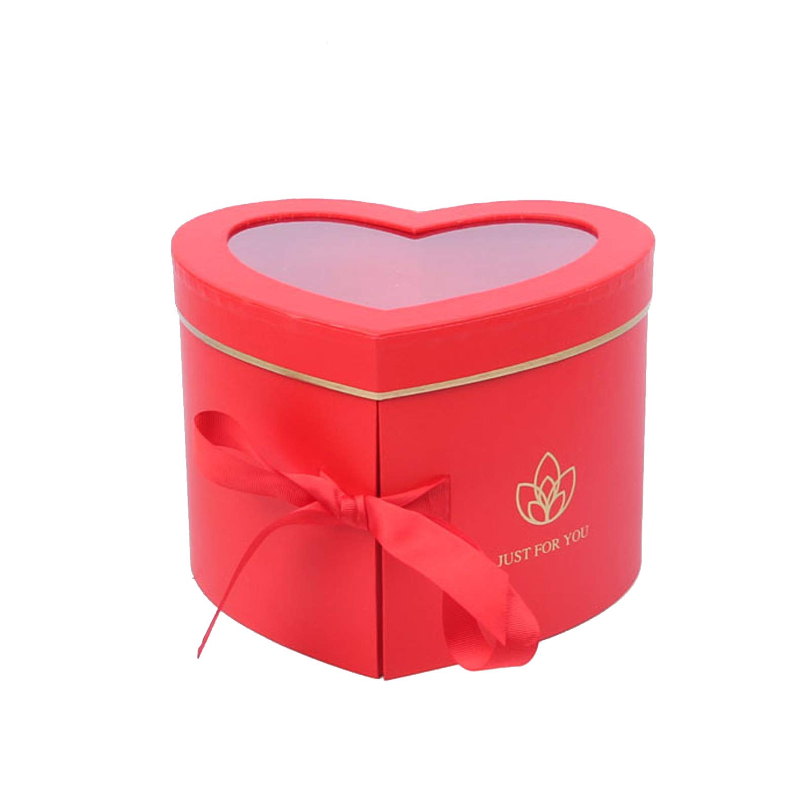 Xixcherg Heart-Shaped Paper Mache Boxes for Packaging Luxury Flower  Cardbord Boxes with Lids and Ribbons Ideal for Crafting & Storage  Accessories Cosmetics Jewelry Gifts Home (Red)