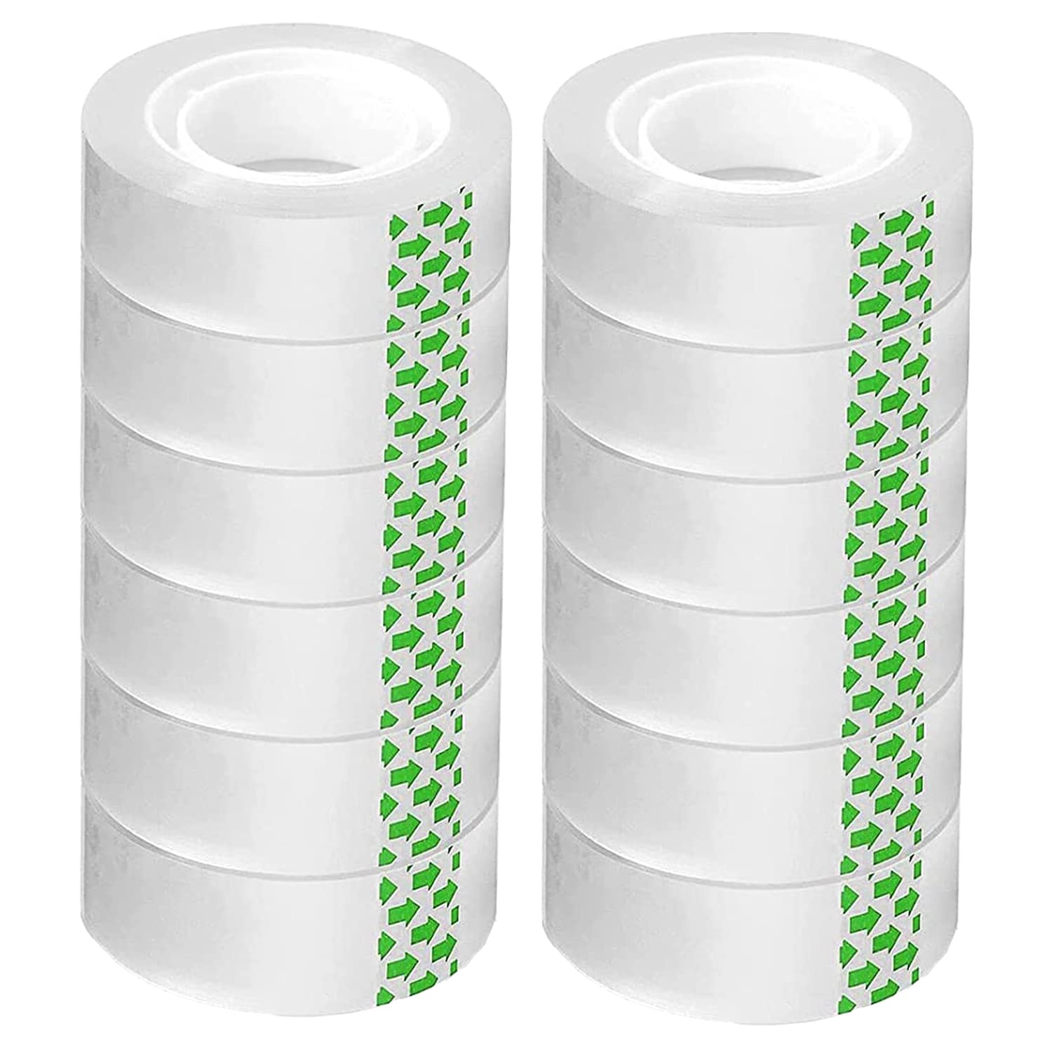Cayxenful 12 Rolls Transparent Tape Refills 3/4-Inch x 1000 inch Clear Tape  1 inch Core Clear Tape Refill Rolls for Gift Wrapping Home School Office  Supplies