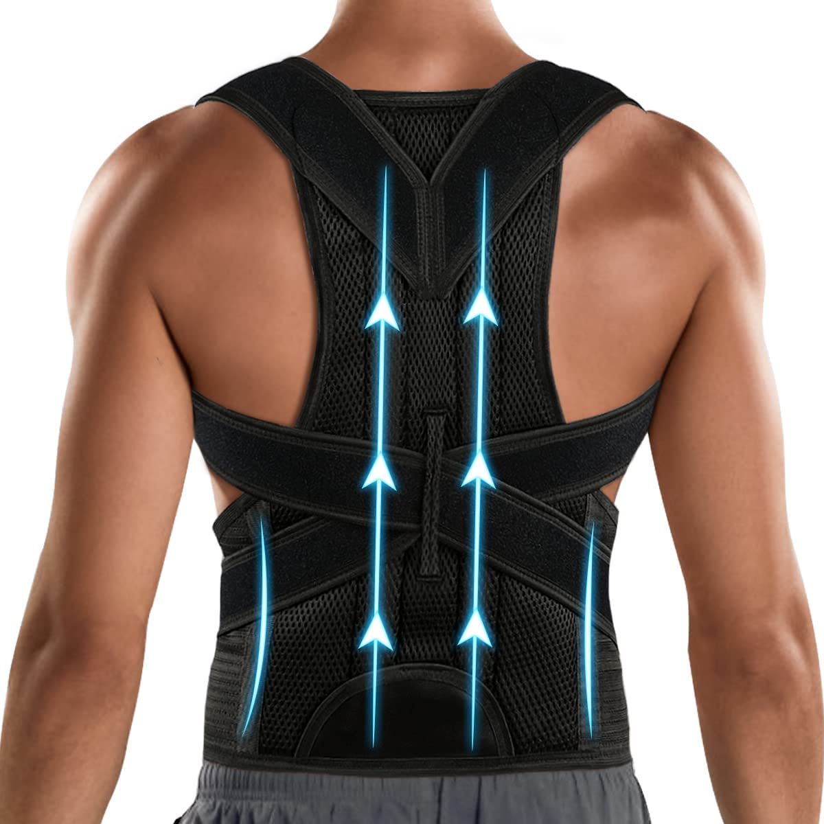 Posture Corrector for Men&Women - Back Brace for Lumbar Support and Upright  - Breathable Back Straightener Back Corrector