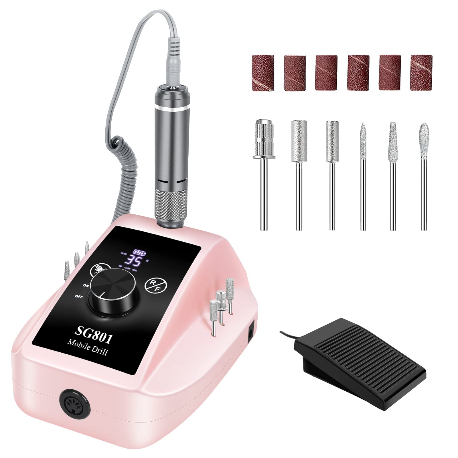 Gleevia Professional Electric Pen Shape Nail Drill Machine Finger and Toes  Filer Buffer Kit Acrylic Nail Art Tools with Nail Bits - Price in India,  Buy Gleevia Professional Electric Pen Shape Nail