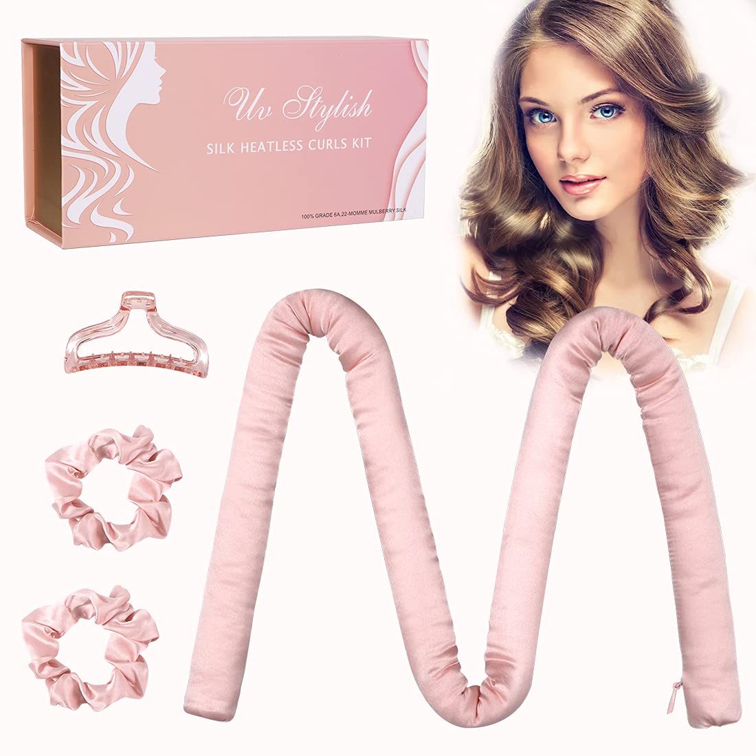 Tik Tok Heatless Hair Curlers for Long Hair,Heatless Curling Rod  Headband,No Heat Curlers You Can to Sleep in Overnight,Heatless Curls  Headband,Soft