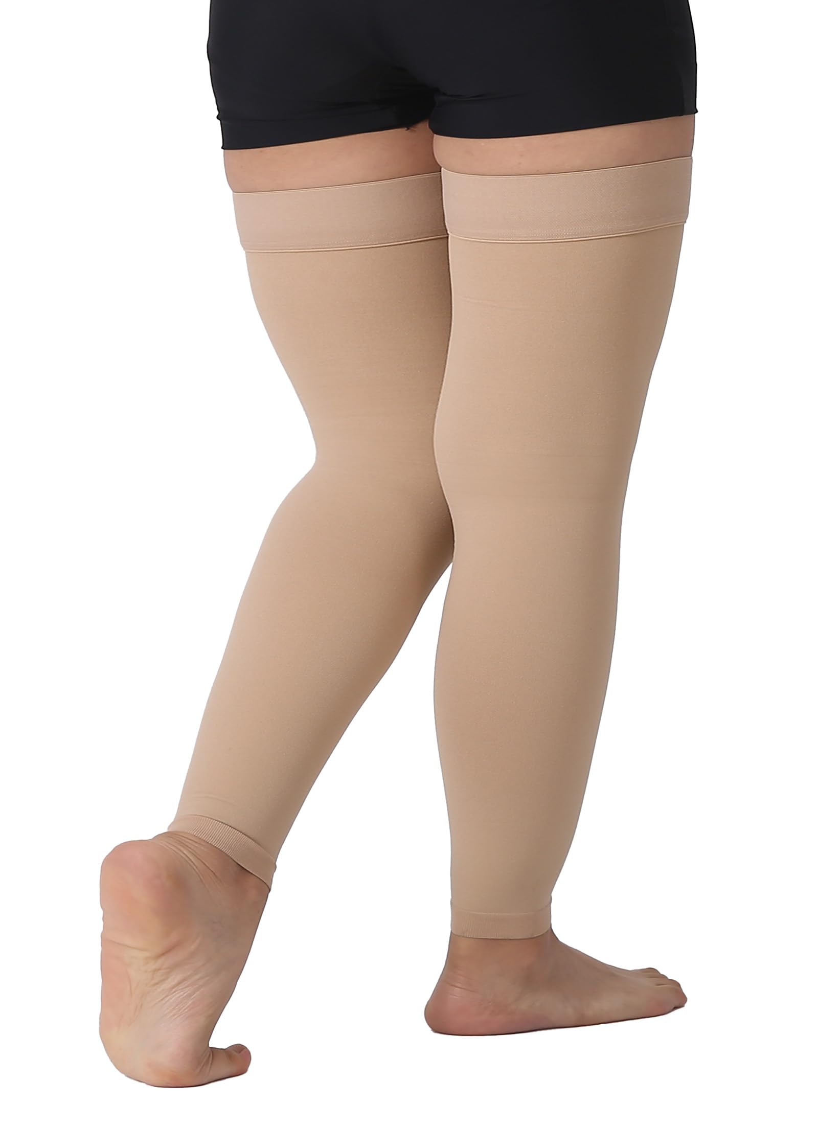 TOFLY Thigh High Compression Stockings Opaque 1 Pair Firm Support 20-30  mmHg Gradient Compression with
