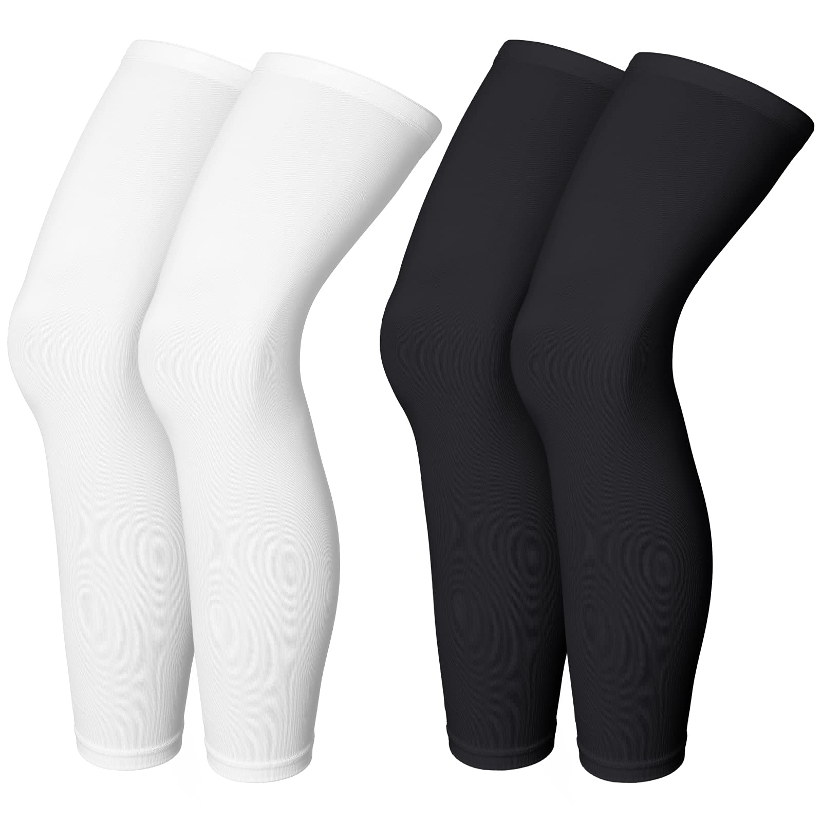 Compression Leg Sleeve Full Length Leg Sleeves Sports Cycling Leg Sleeves  for Men Women, Running, Basketball