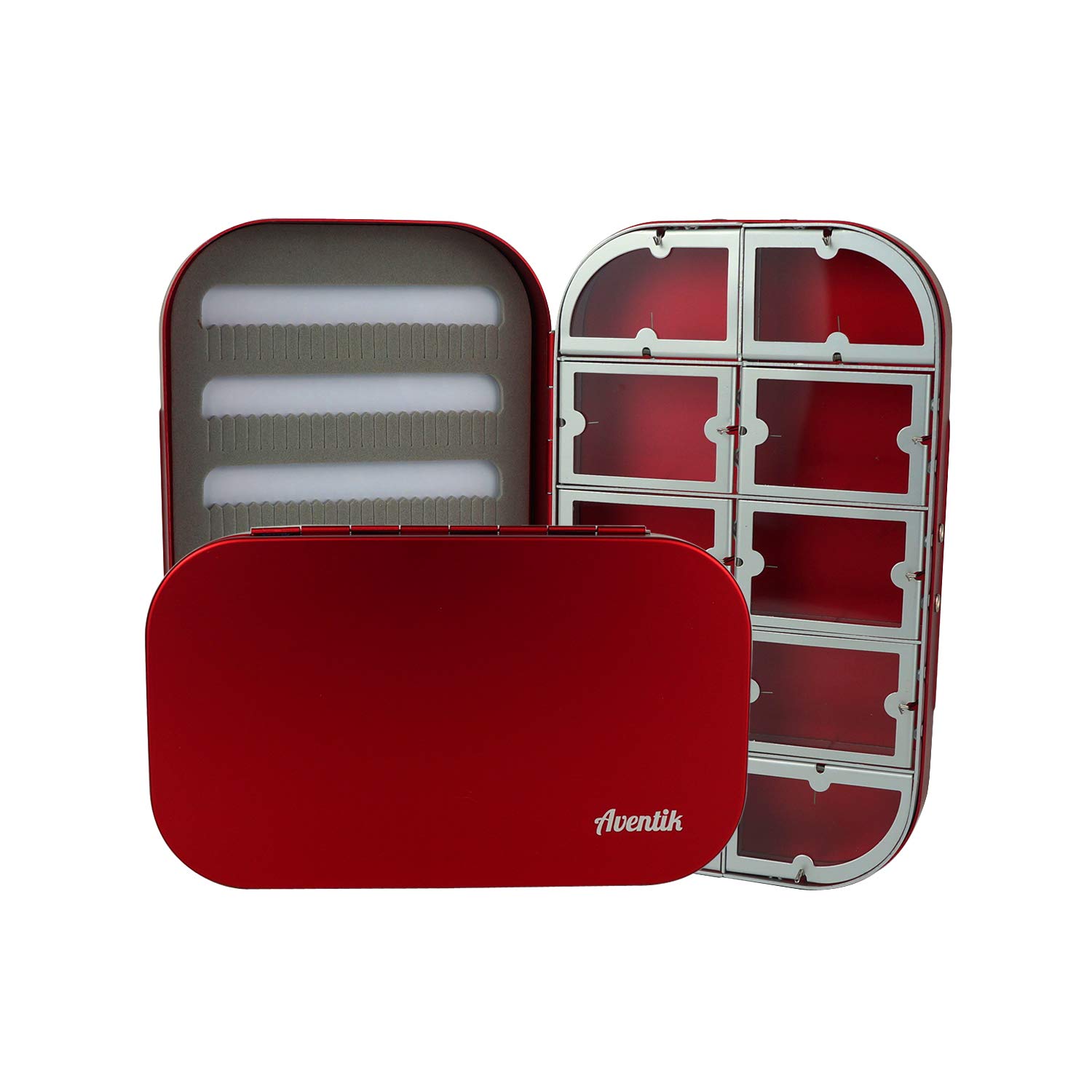 Aventik Aluminum Fly Fishing Box Slit Foam Or with Compartments