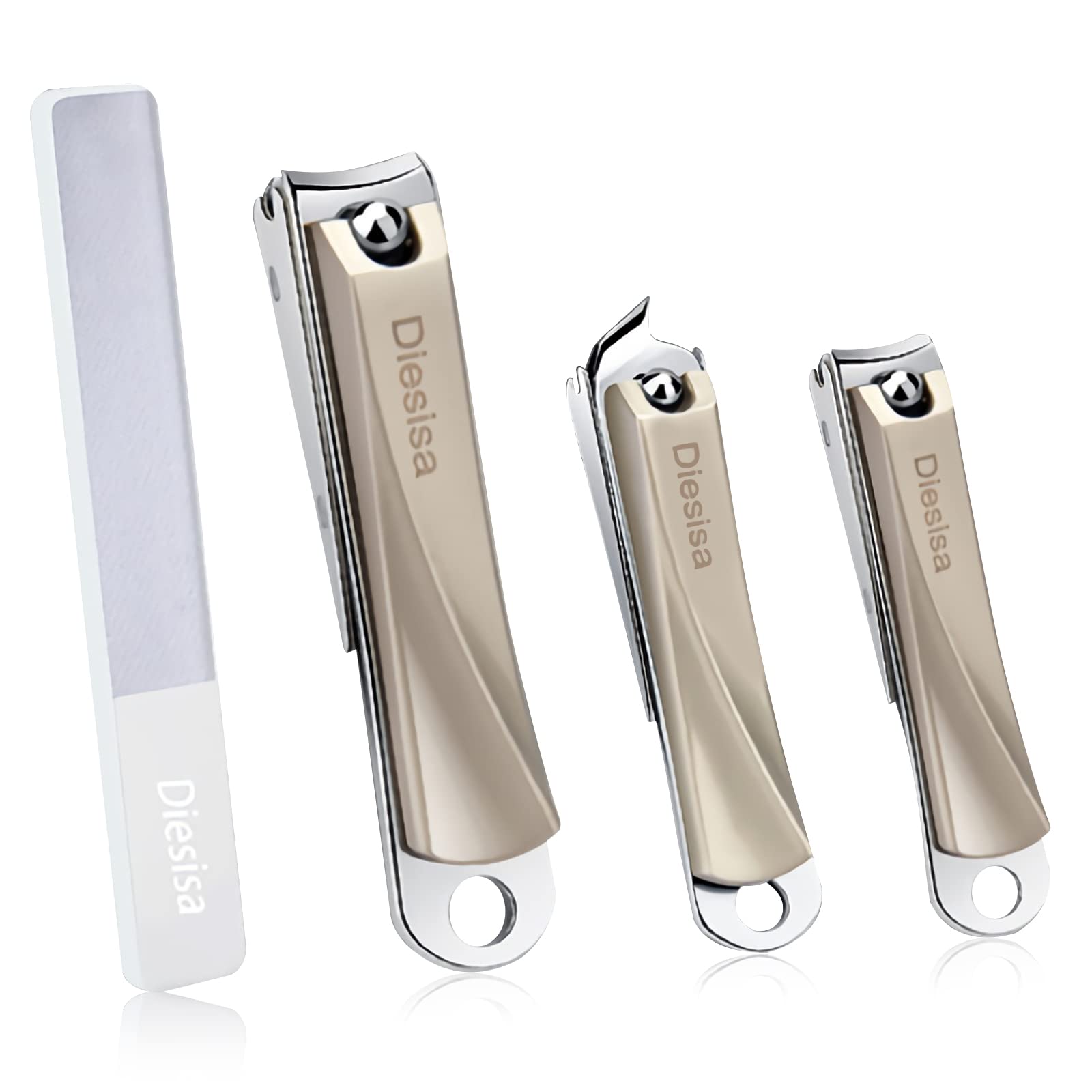 Toe Nail Clippers Adult, Nail Clippers with Catcher, 2 PCS Steel Nail  Clippers