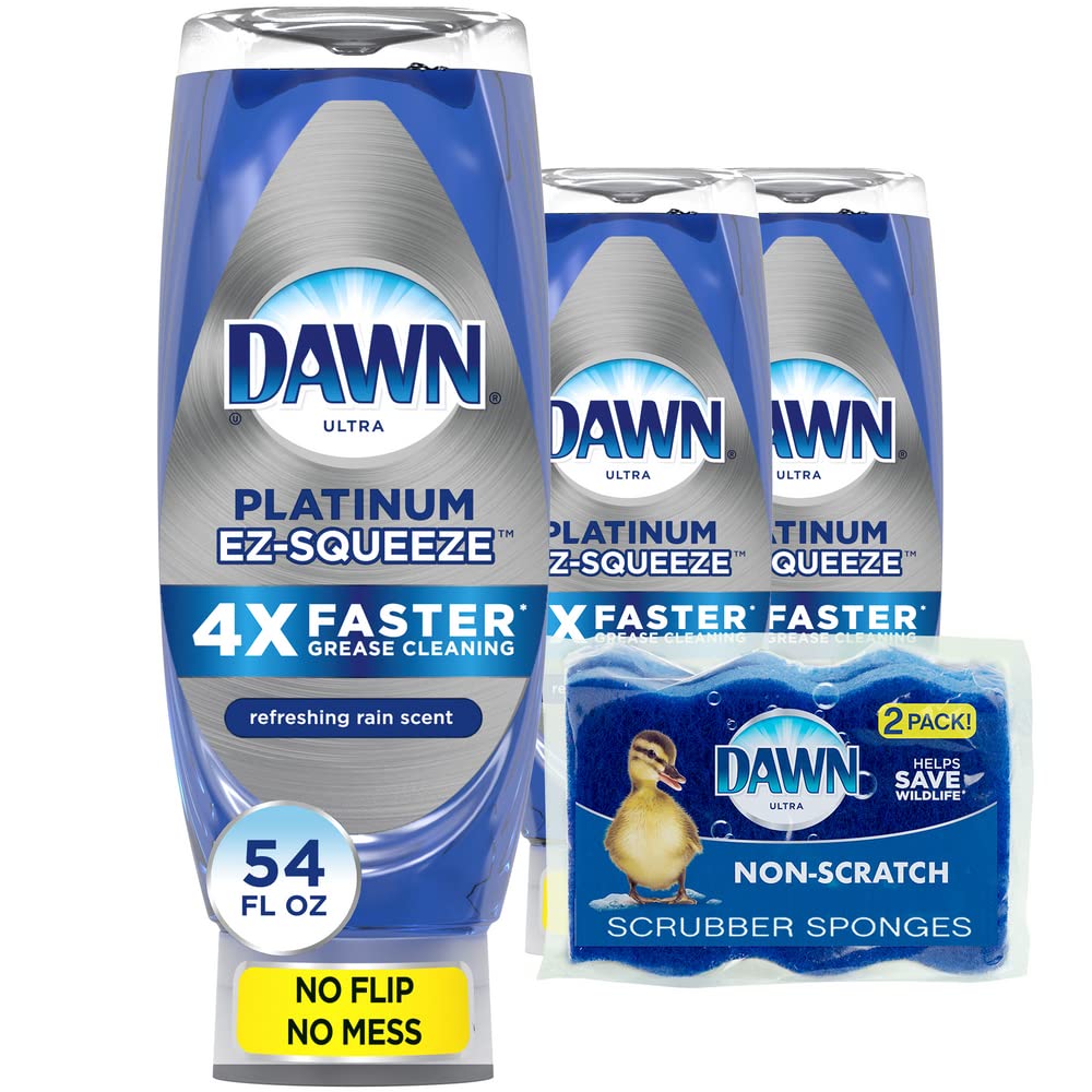 Dawn Dish Soap EZ-Squeeze Platinum Dishwashing Liquid + Non