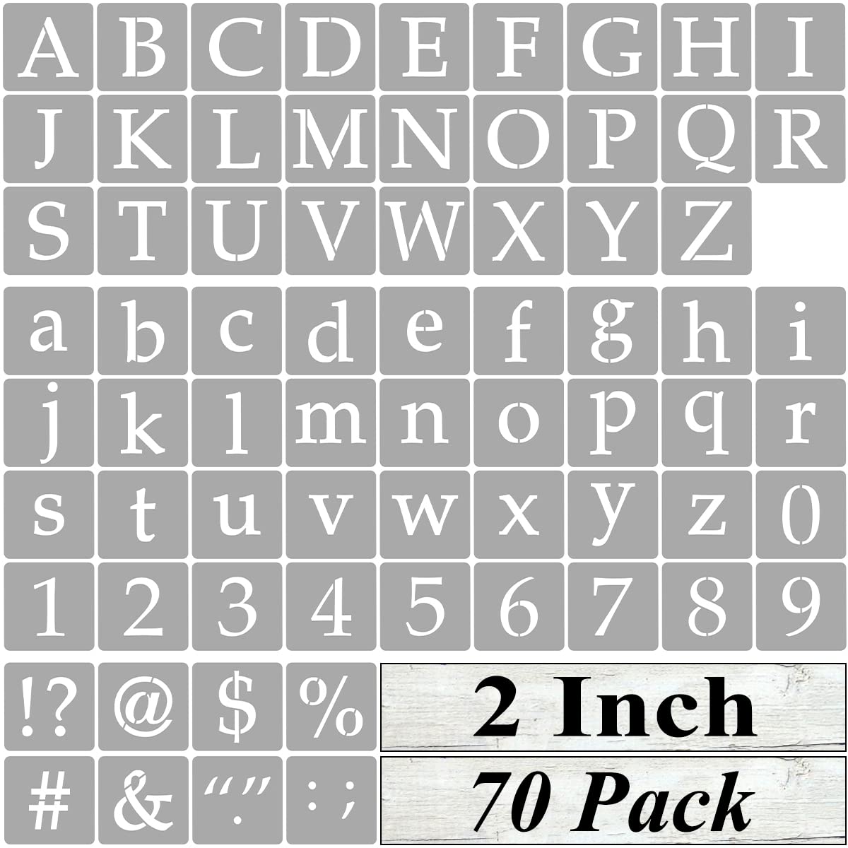 Letter Stencils for Painting on Wood - Alphabet Stencils with