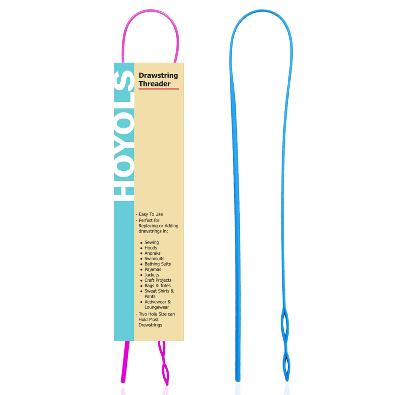 Drawstring Threader, Plastic Flexible Nylon Needle Drawstring