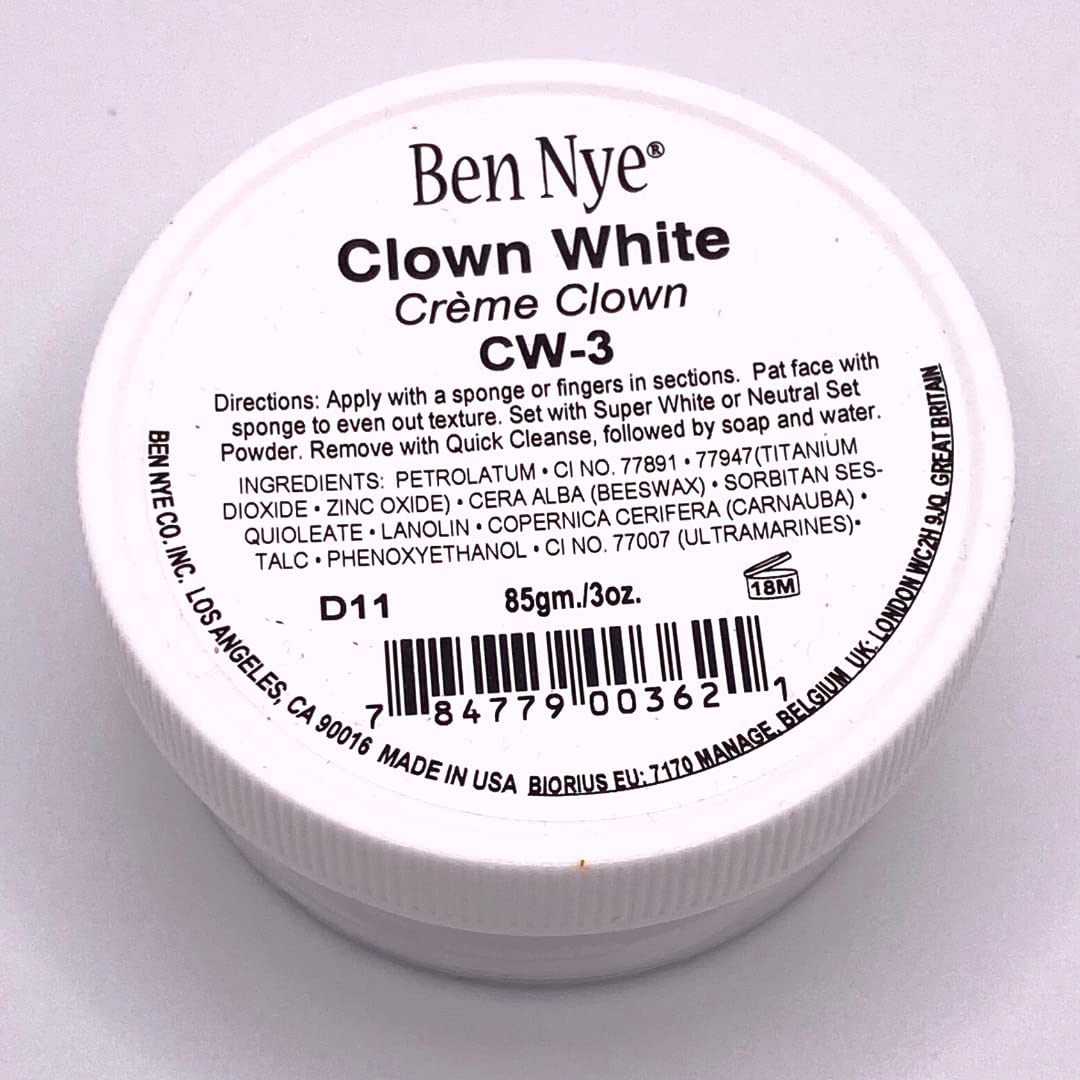 Ben Nye Clown White Makeup 3 Oz