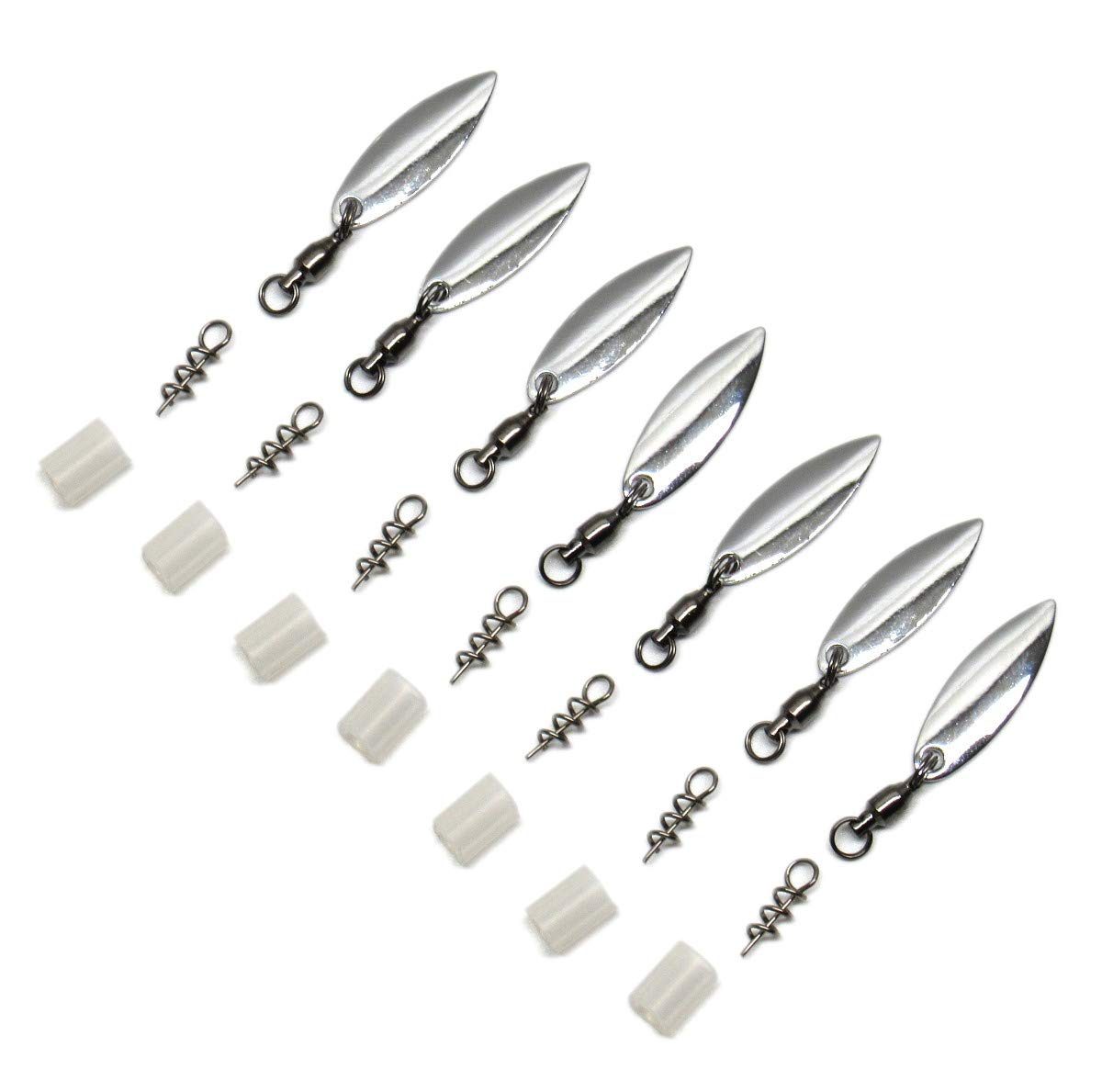 Harmony Fishing Company - [7 Pack Tail Spinners Hitchhikers for Soft  Plastic/senko Fishing Lures, Willow or Colorado Blade Willow Blade 7 Pack,  Gold 